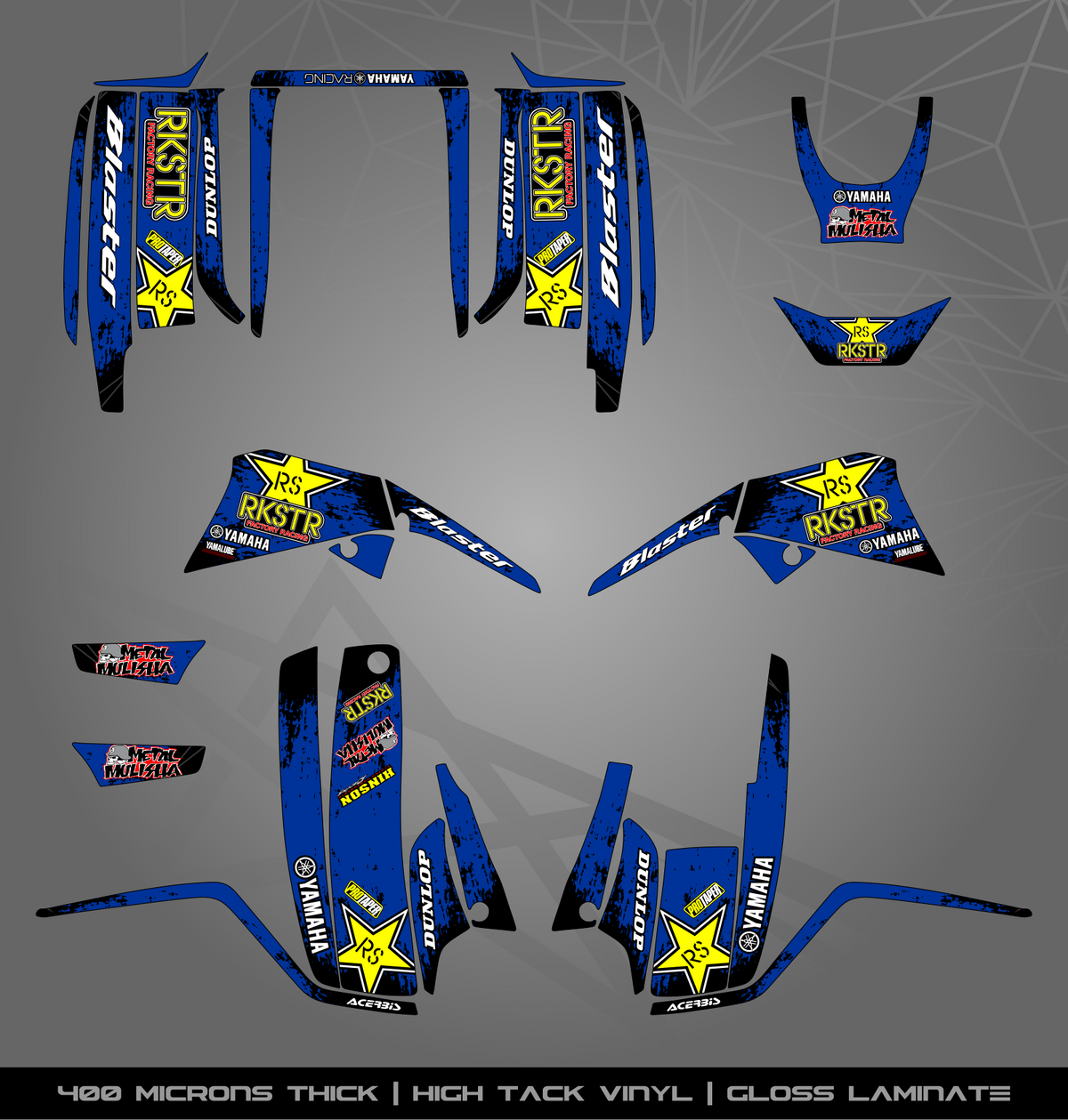 Full Sticker Kit for Yamaha Blaster 200 (1988-2002)