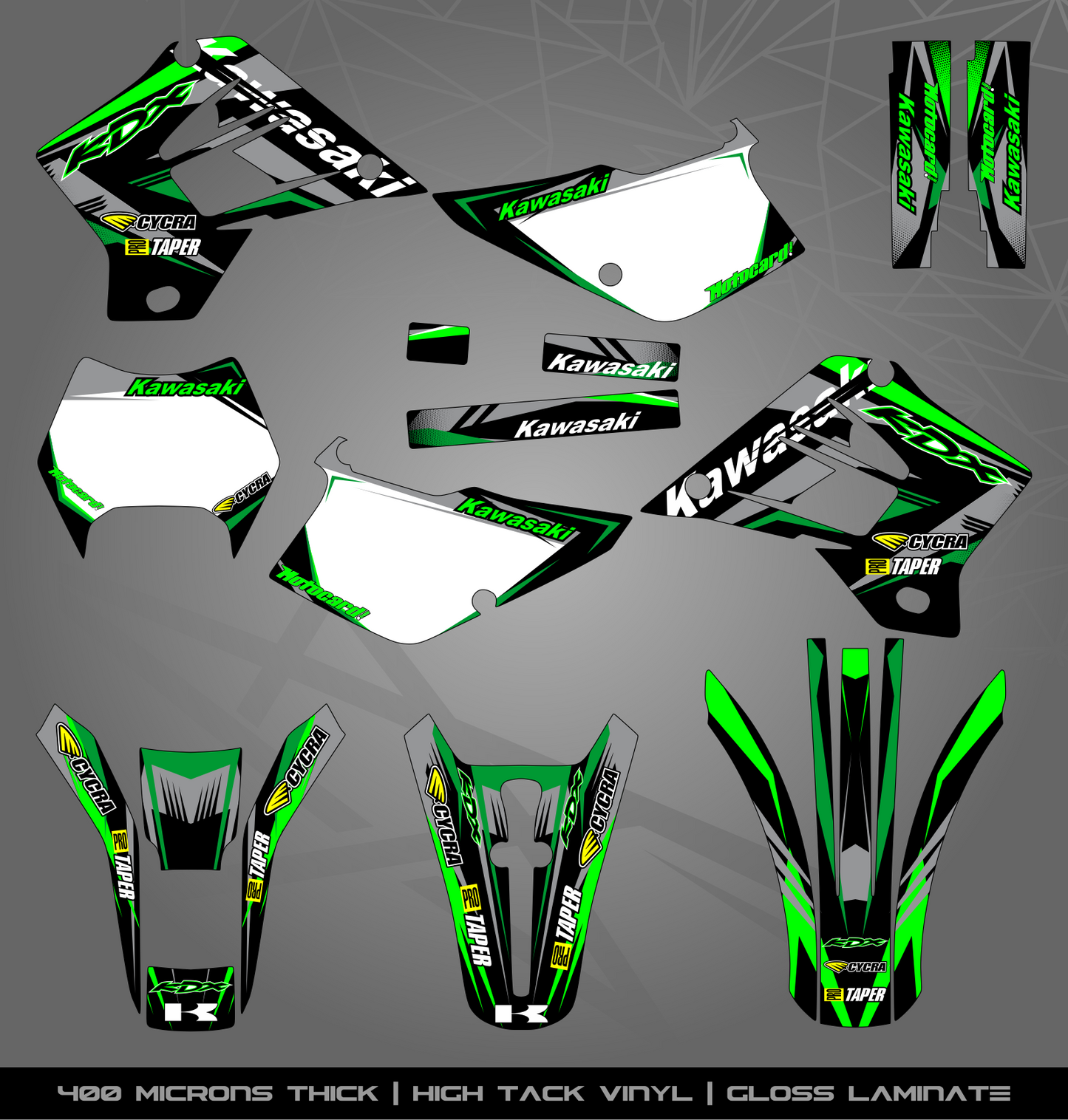 Full Sticker Kit for Kawasaki MX Bikes