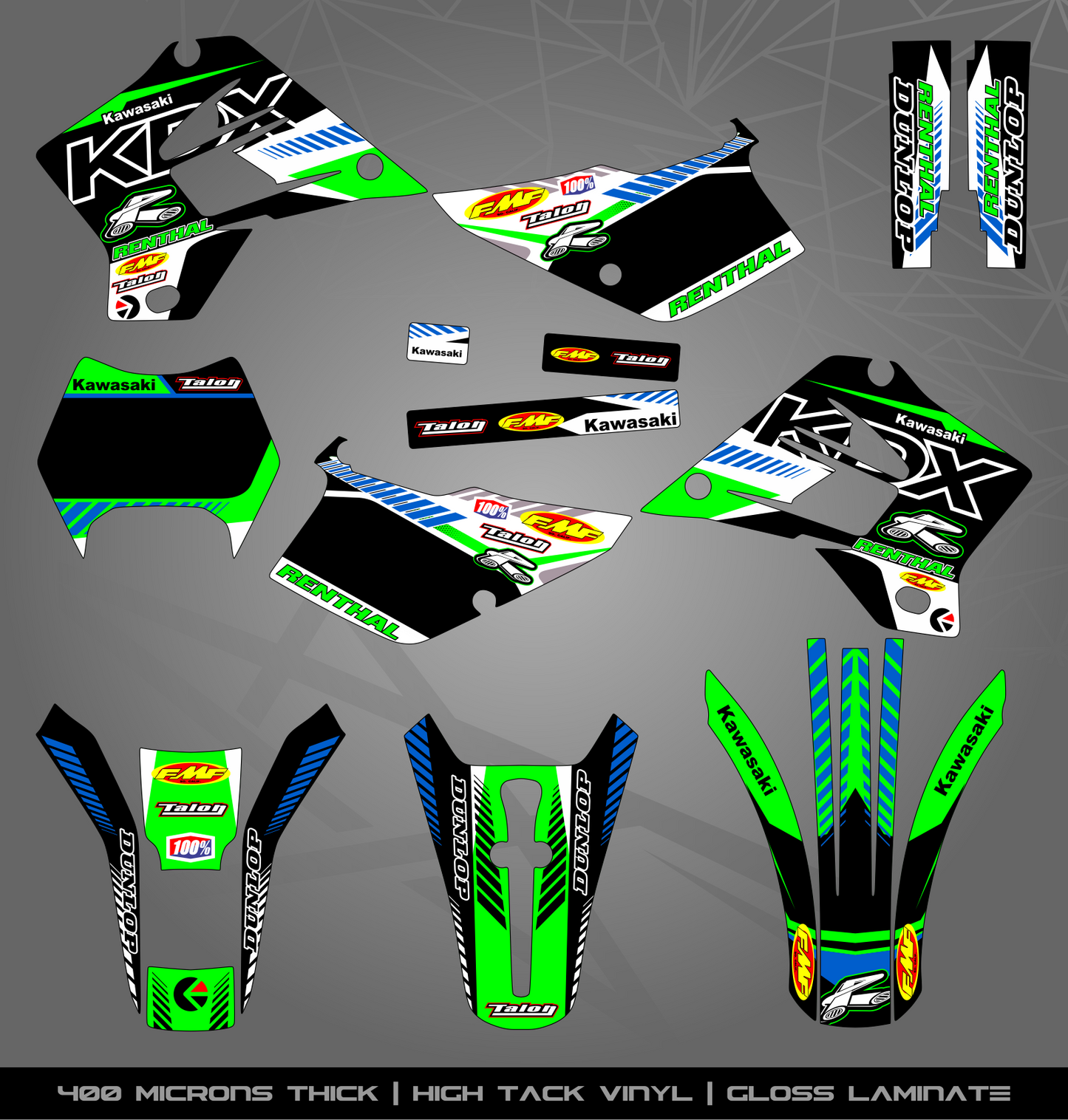 Full Sticker Kit for Kawasaki MX Bikes