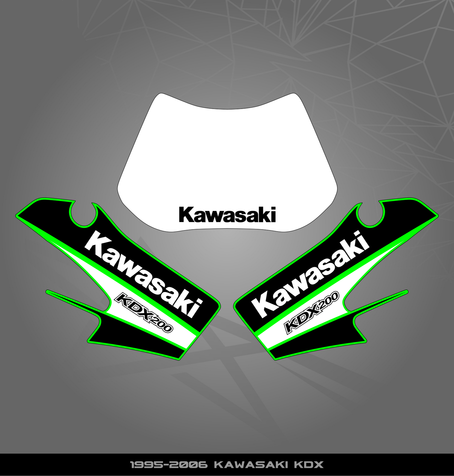 Partial Sticker Kit for Kawasaki KDX 200 (1995-2006)