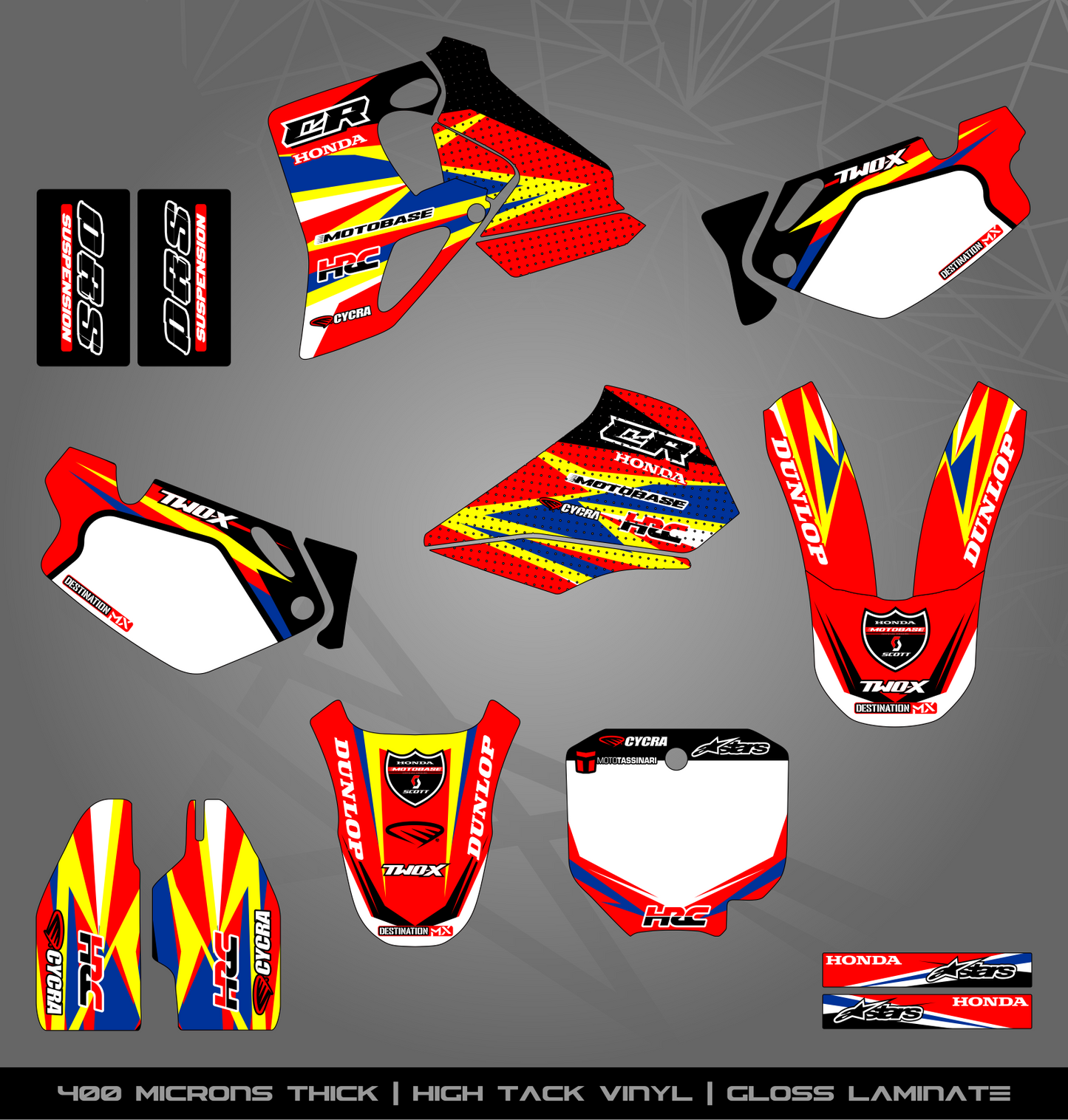 Full Sticker Kit for Honda MX bike