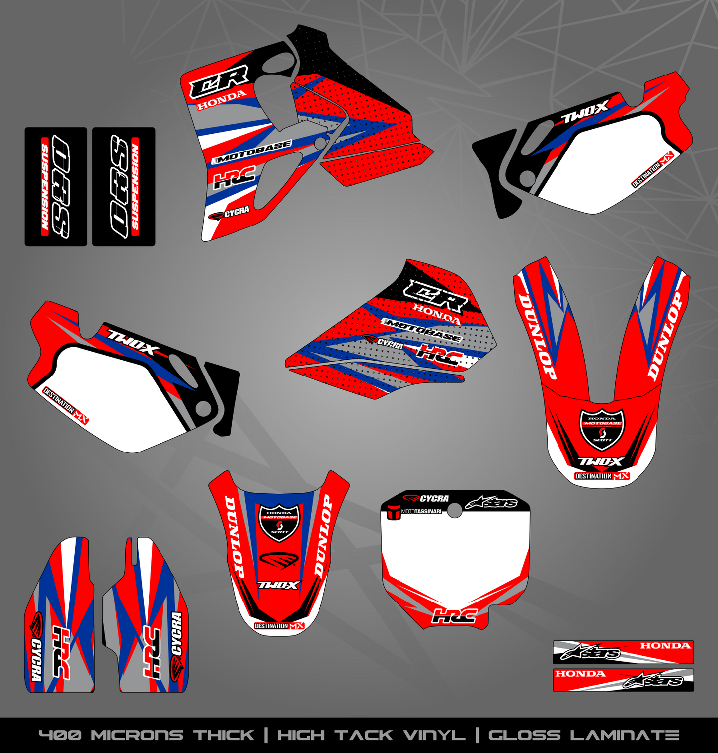 Full Sticker Kit for Honda MX bike