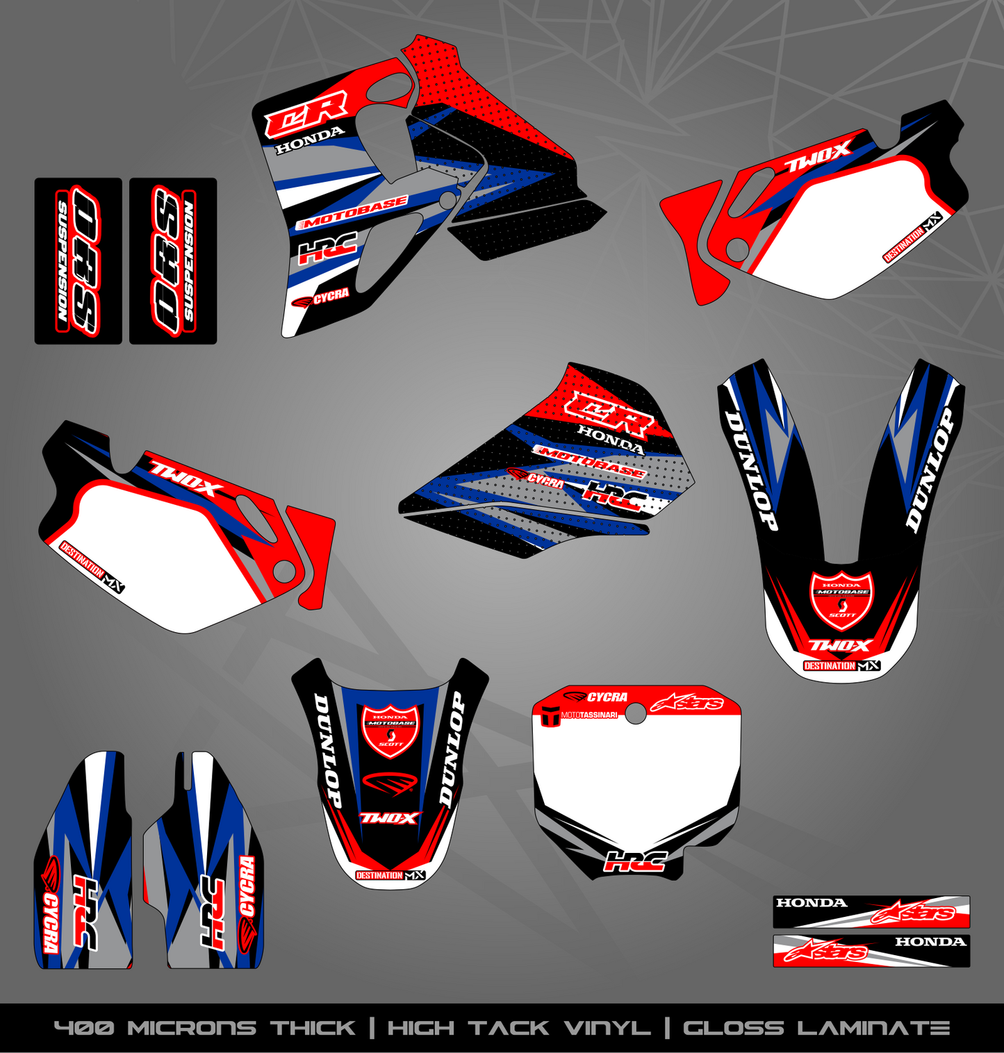 Full Sticker Kit for Honda MX bike