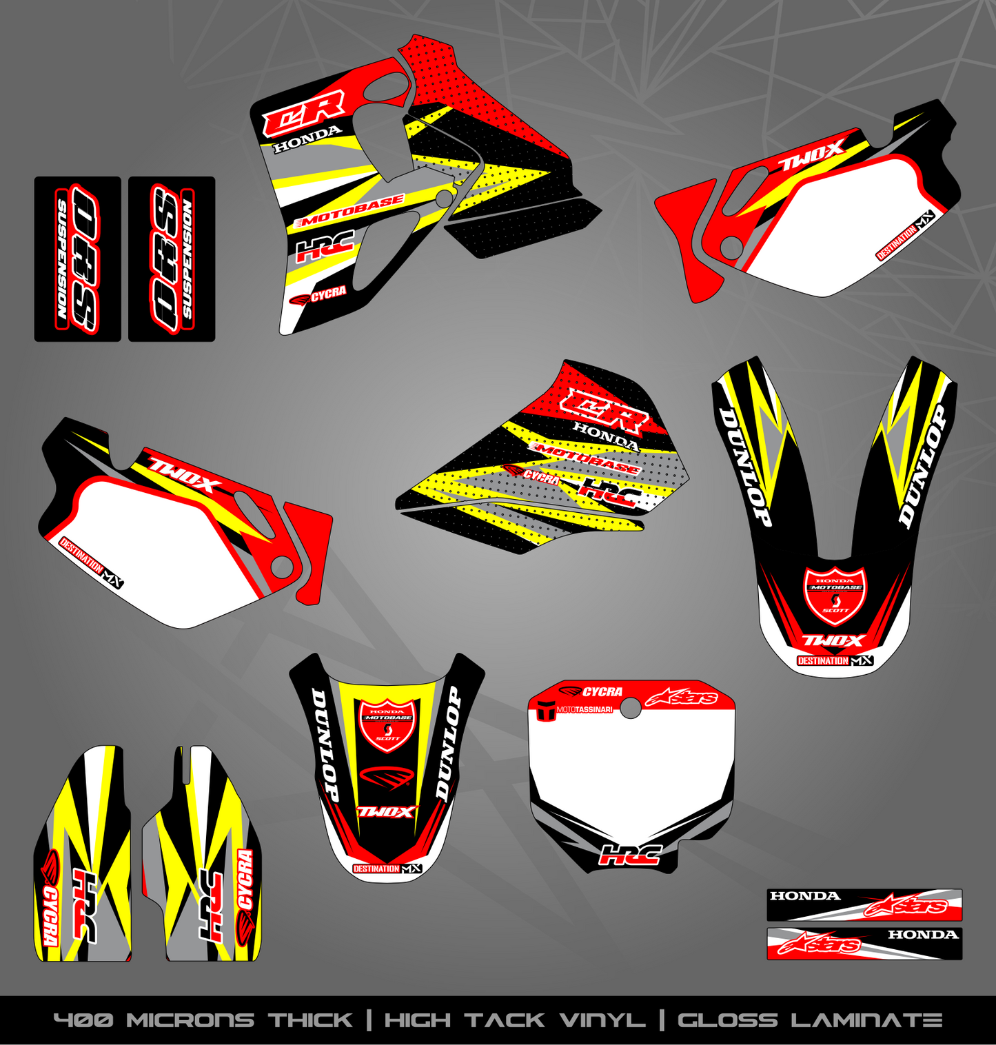 Full Sticker Kit for Honda MX bike