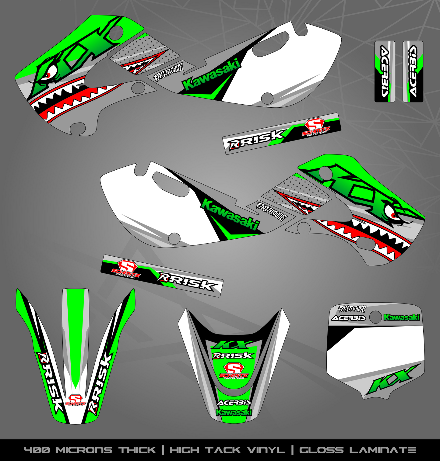 Full Sticker Kit for Kawasaki MX Bikes