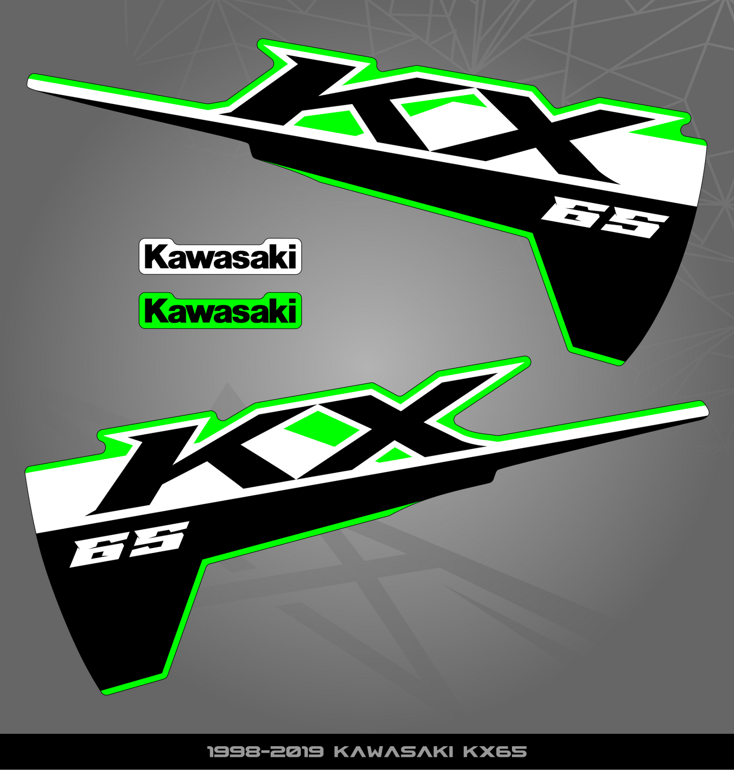 Partial Sticker Kit for Kawasaki KX 65 (1998-2019)