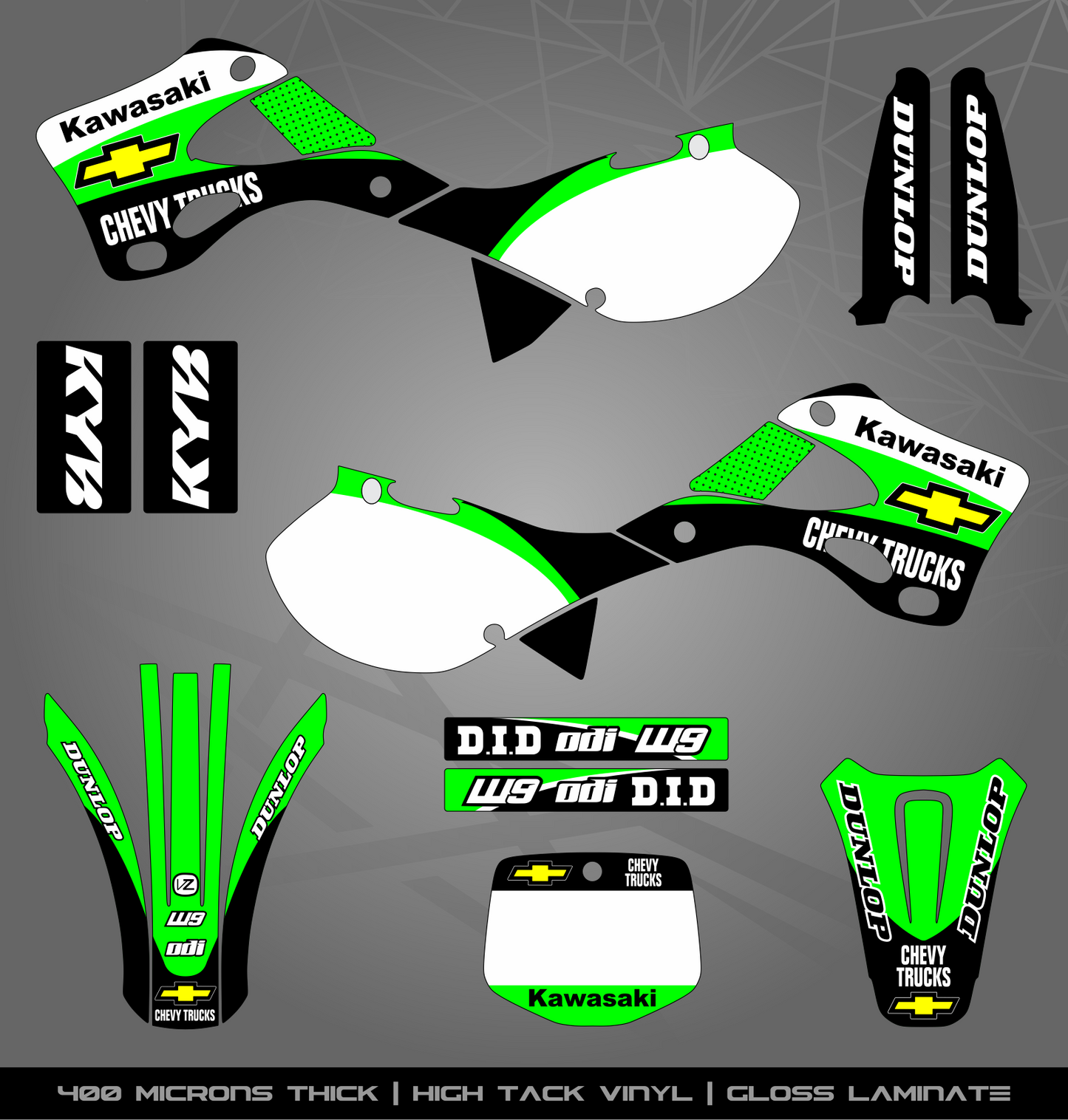 Full Sticker Kit for Kawasaki MX Bikes