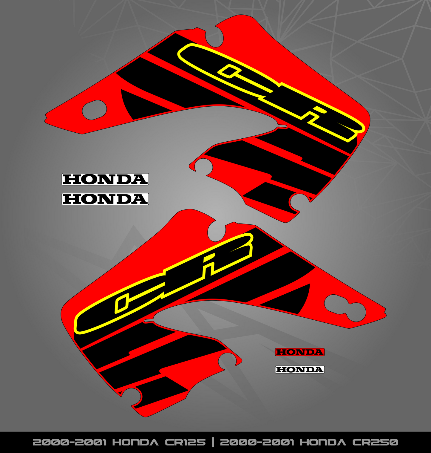Partial Sticker Kit for Honda CR 125 | 250 (2000-2001)