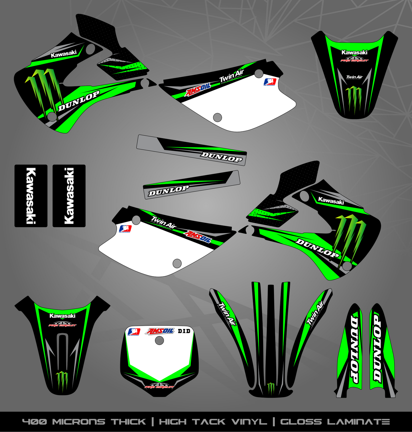 Full Sticker Kit for Kawasaki MX Bikes