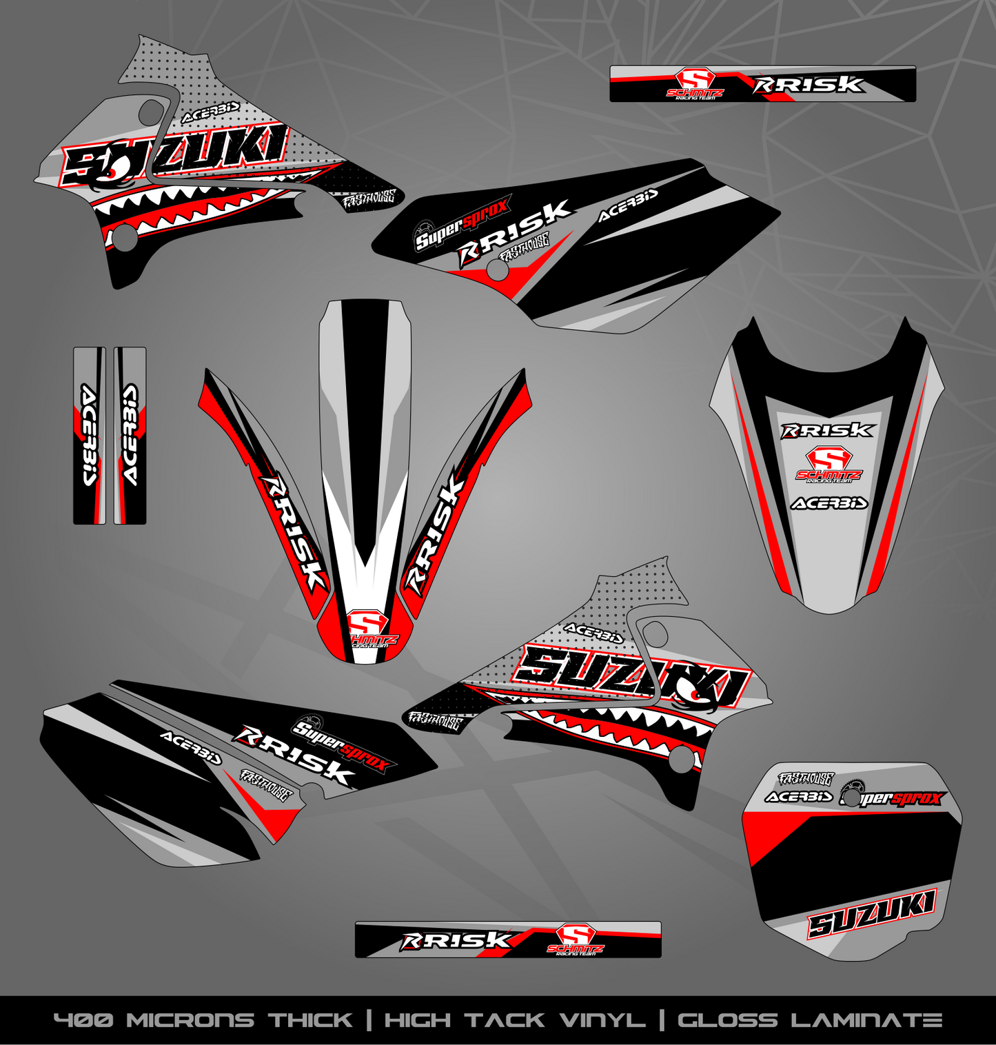 Full Sticker Kit for Suzuki DRZ 125 (2001-2007)