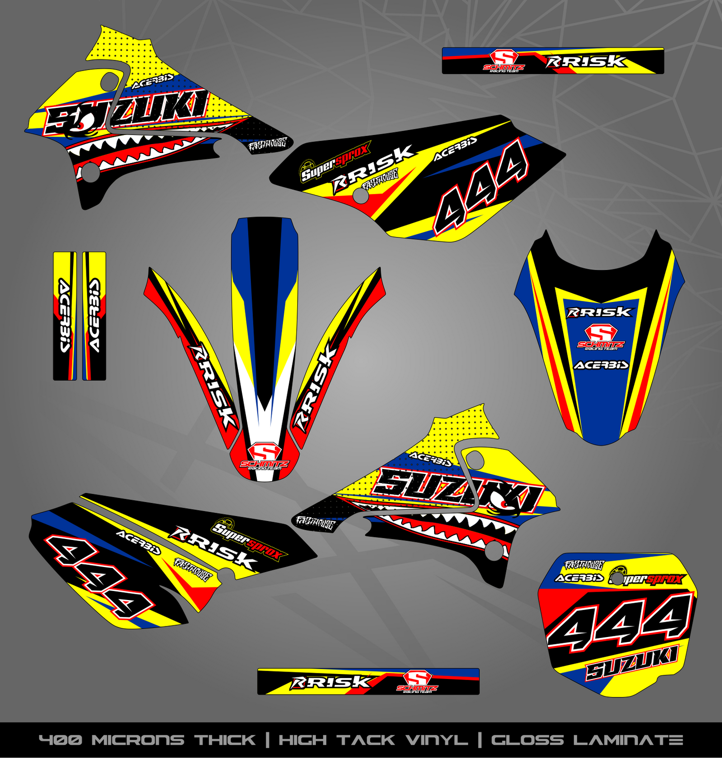 Full Sticker Kit for Suzuki DRZ 125 (2001-2007)