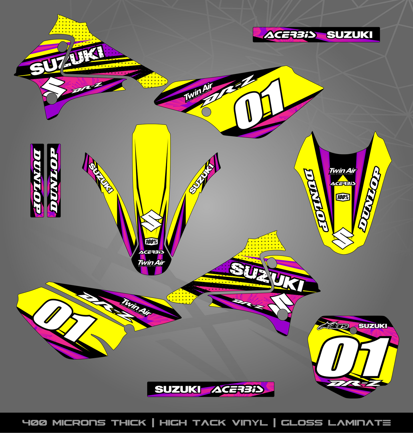 Full Sticker Kit for Suzuki DRZ 125 (2001-2007)