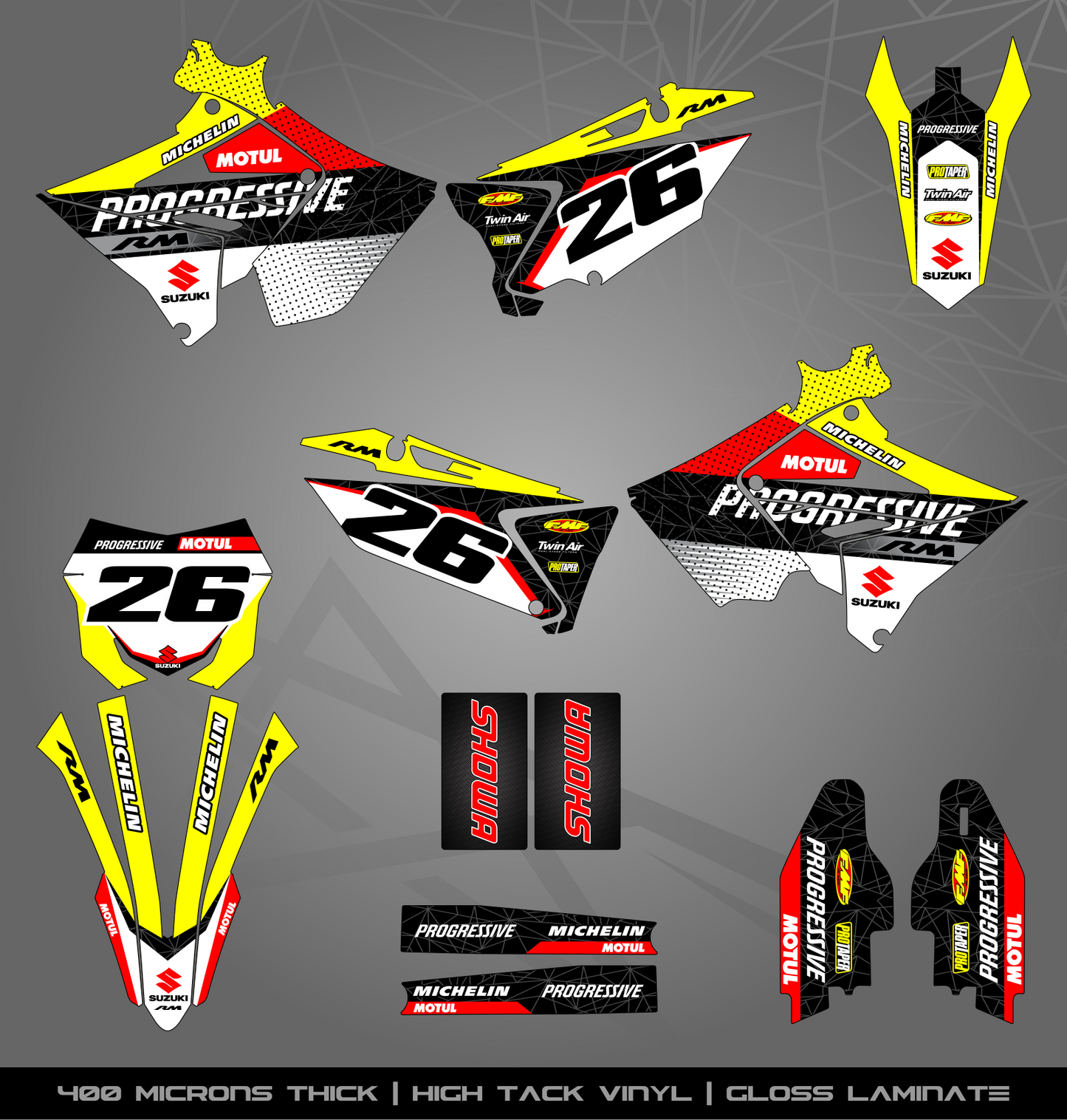 Full Sticker Kit for Suzuki MX bike