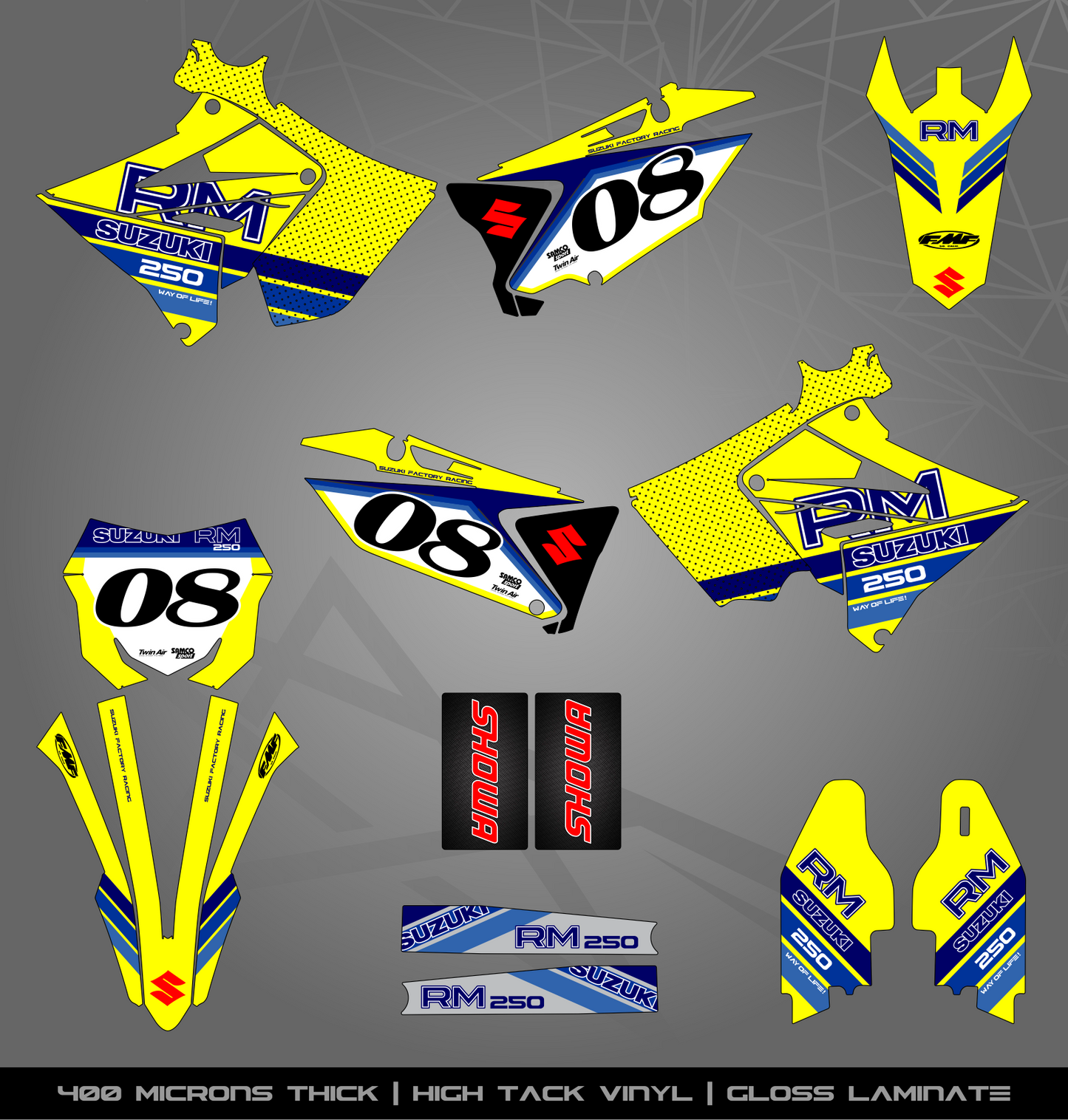 Full Sticker Kit for Suzuki MX bike