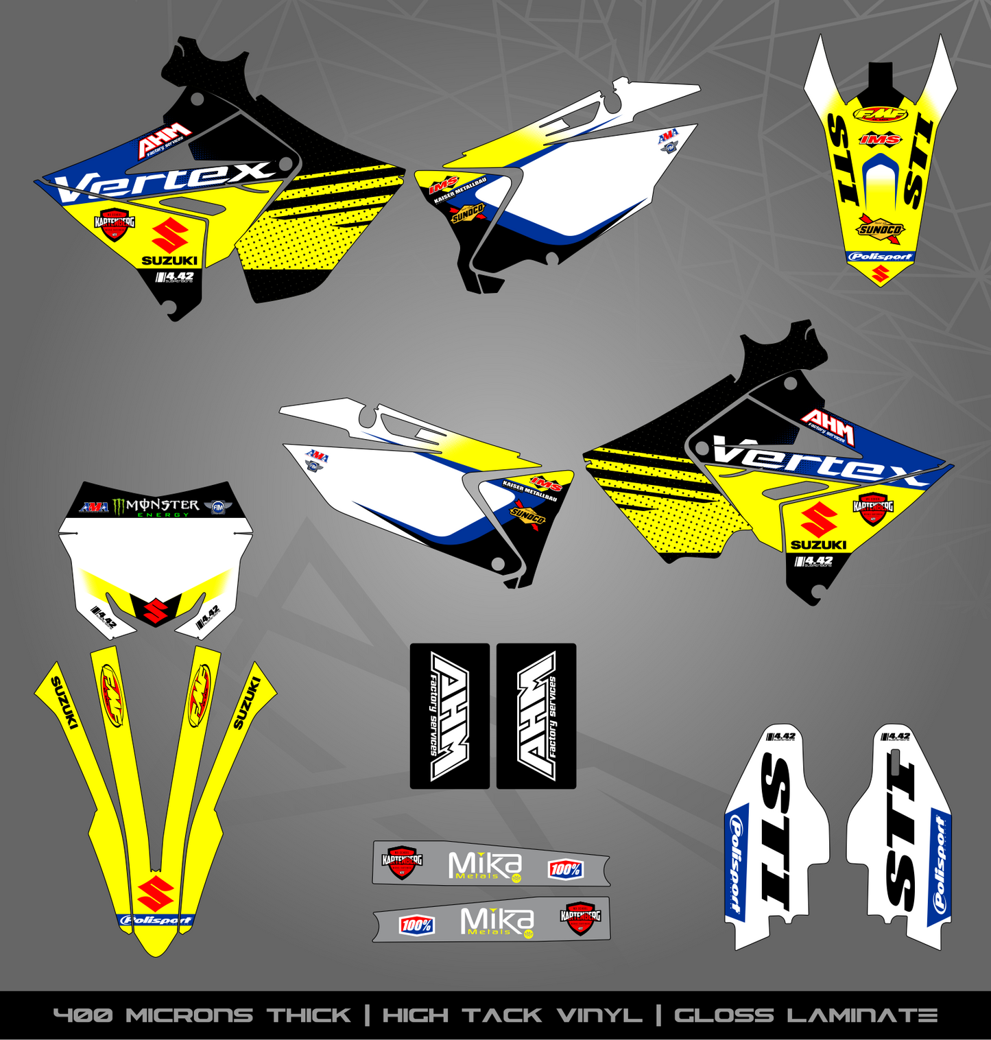 Full Sticker Kit for Suzuki MX bike
