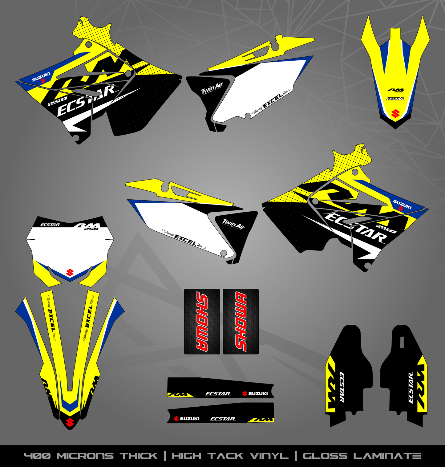 Full Sticker Kit for Suzuki MX bike
