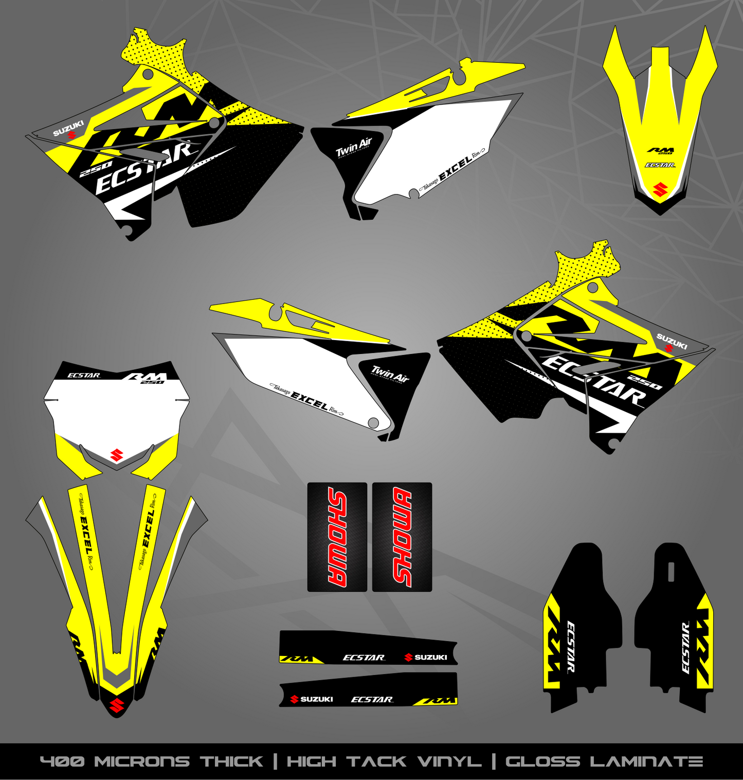 Full Sticker Kit for Suzuki MX bike