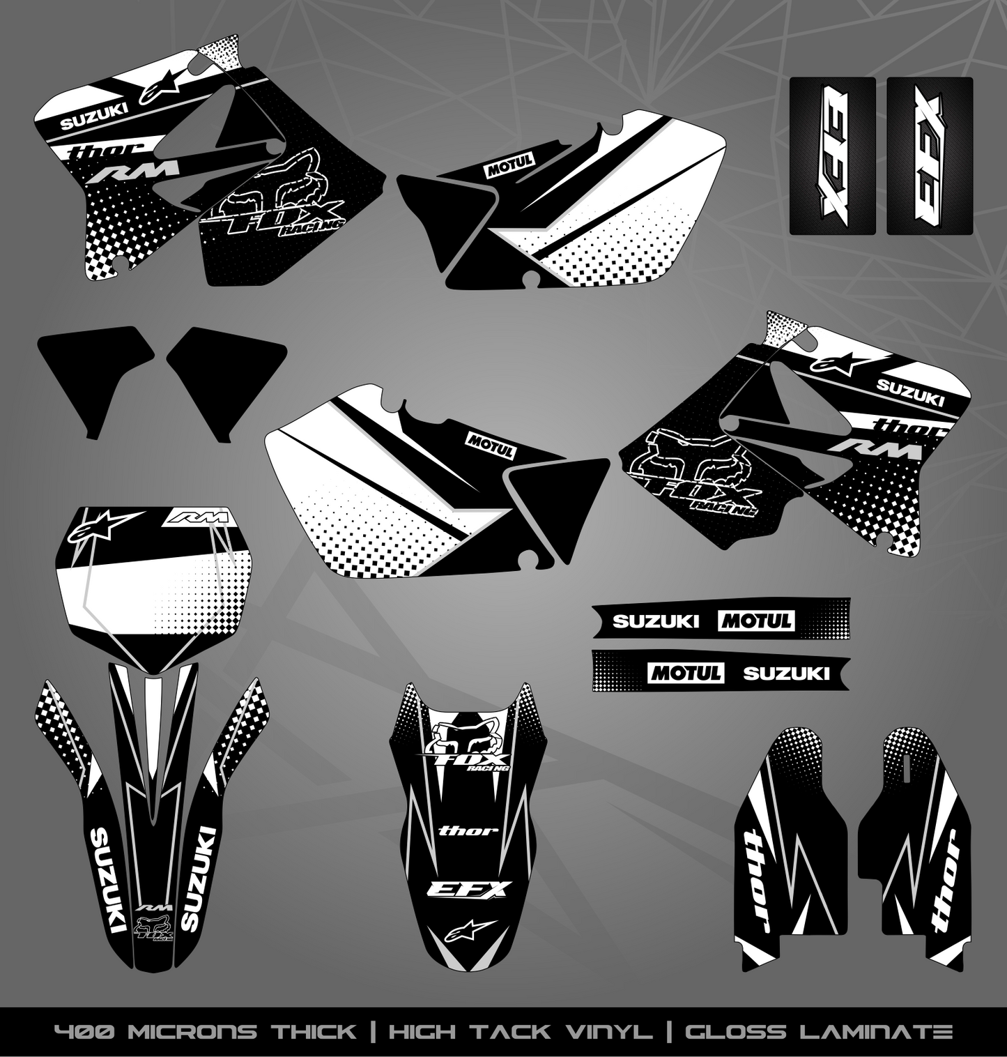 Full Sticker Kit for Suzuki MX bike