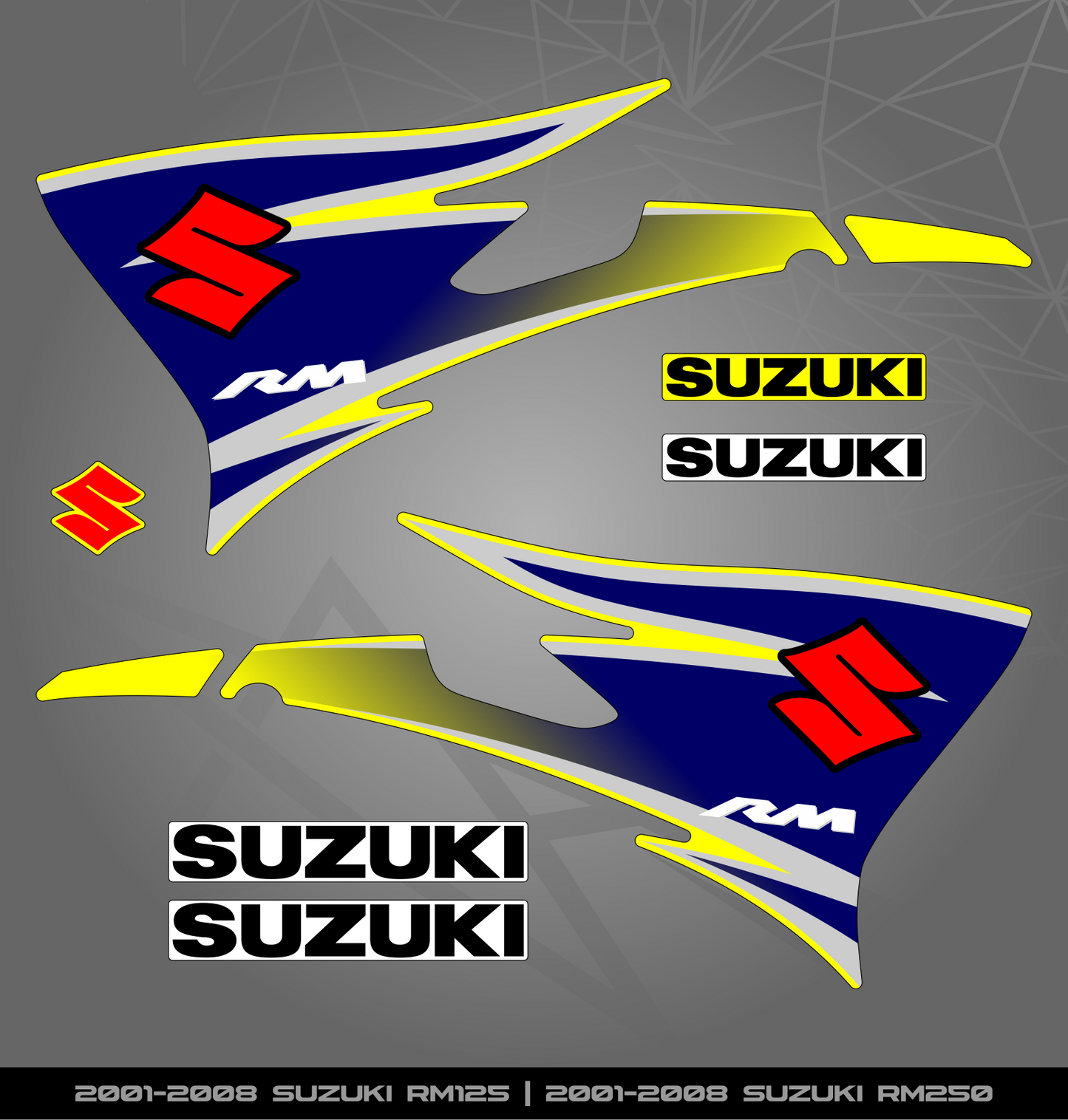 Partial Sticker Kit for Suzuki RM 125 | 250 (2001-2008)