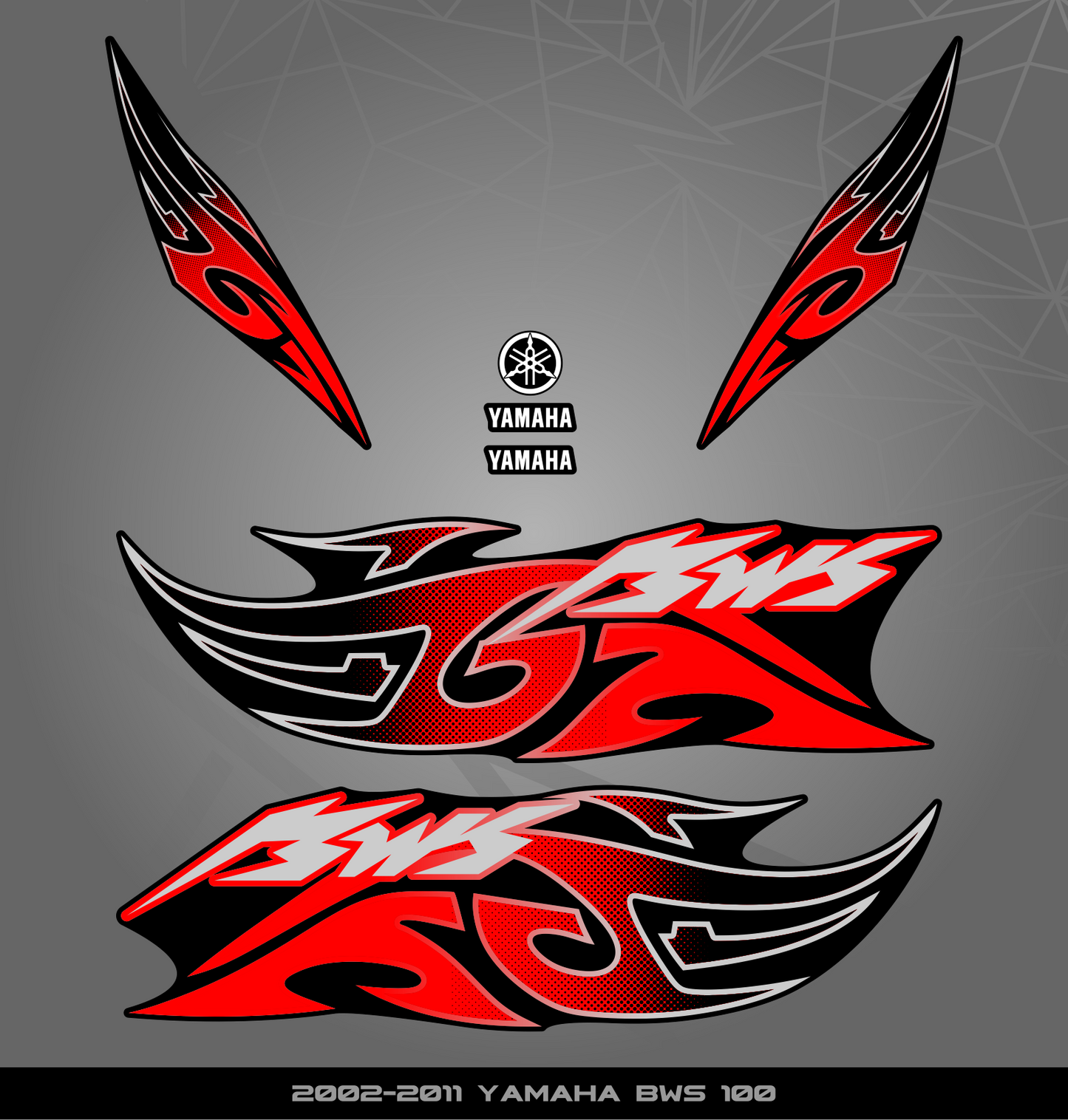 Partial Sticker Kit for Yamaha BWS 100 (2002-2011)