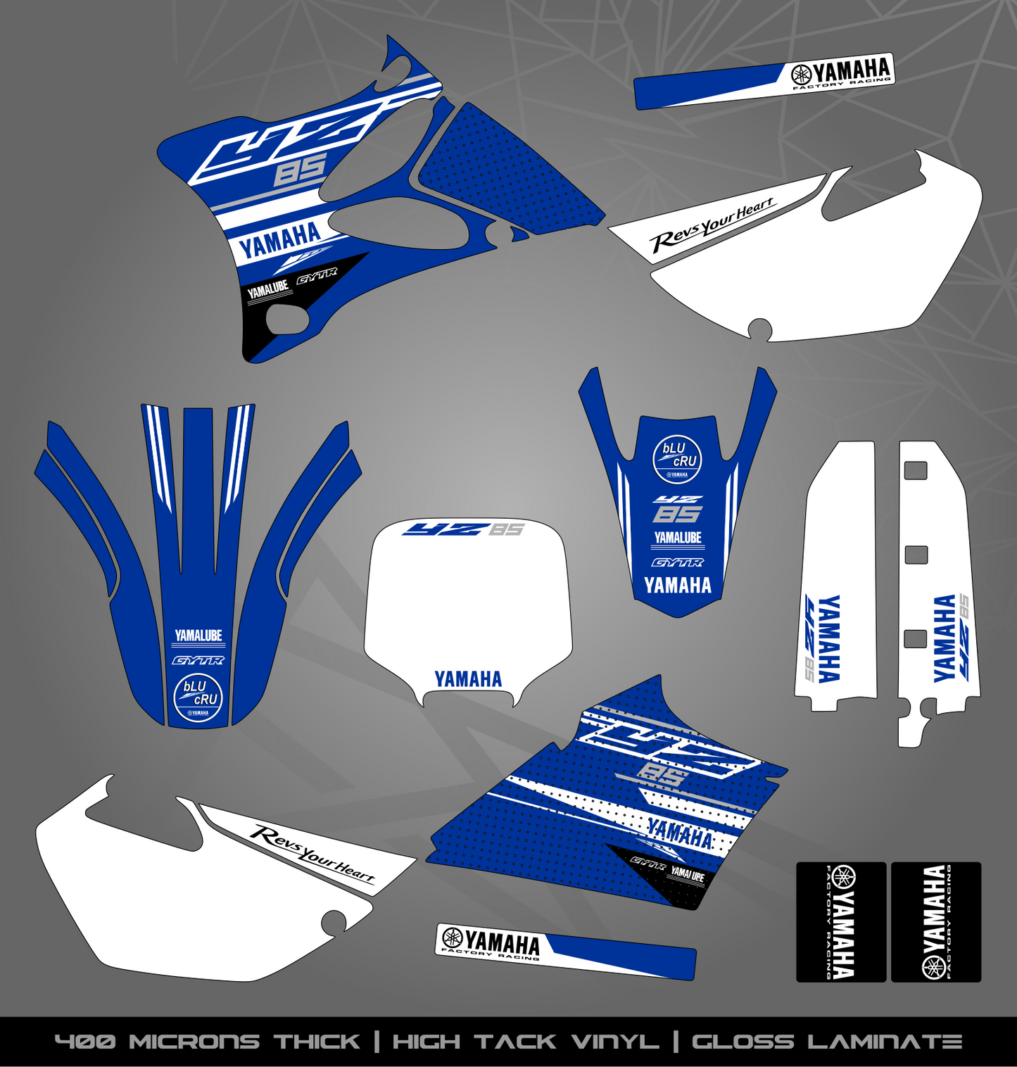 Full Sticker Kit for Yamaha MX bike