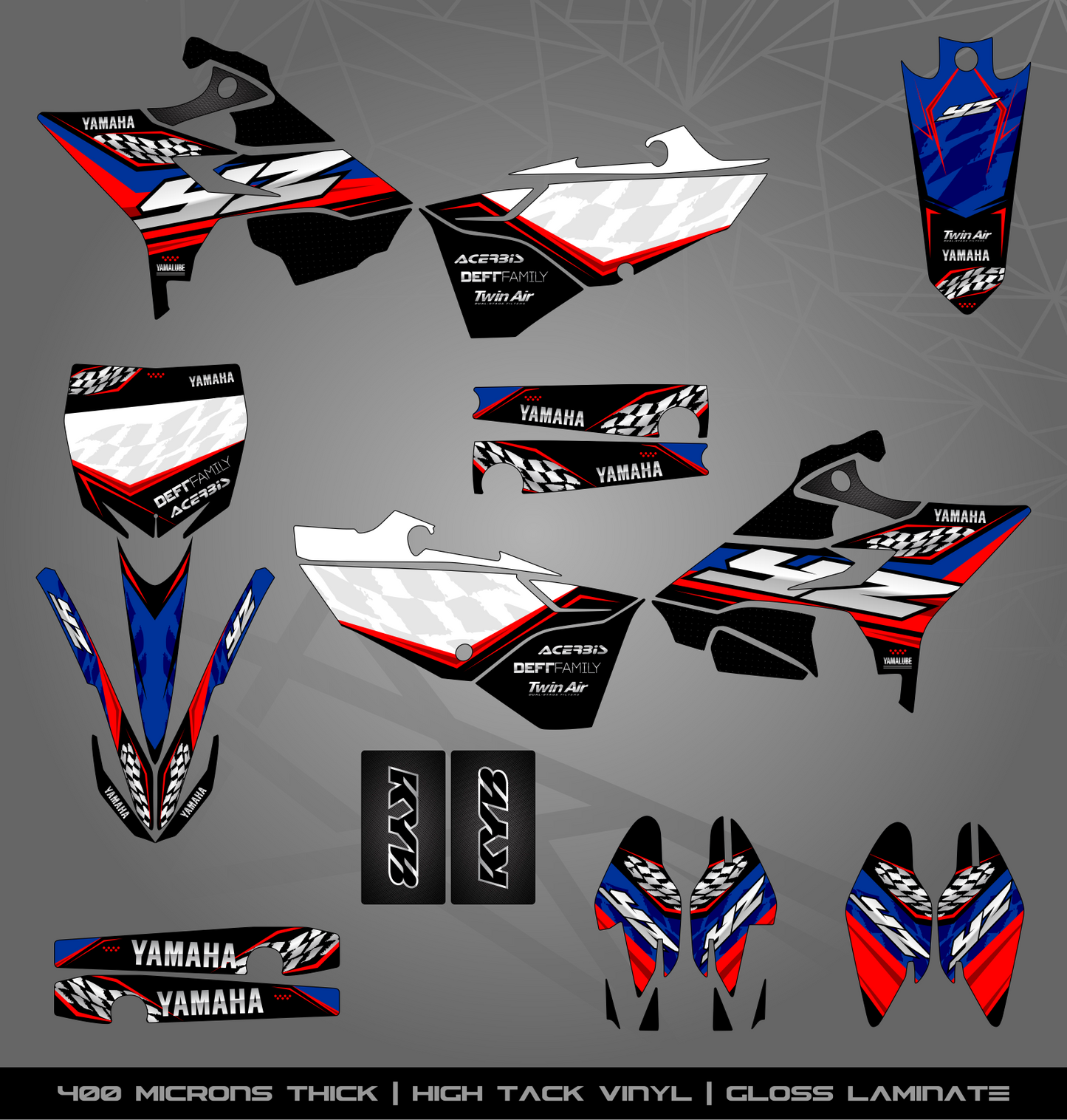 Full Sticker Kit for Yamaha MX bike