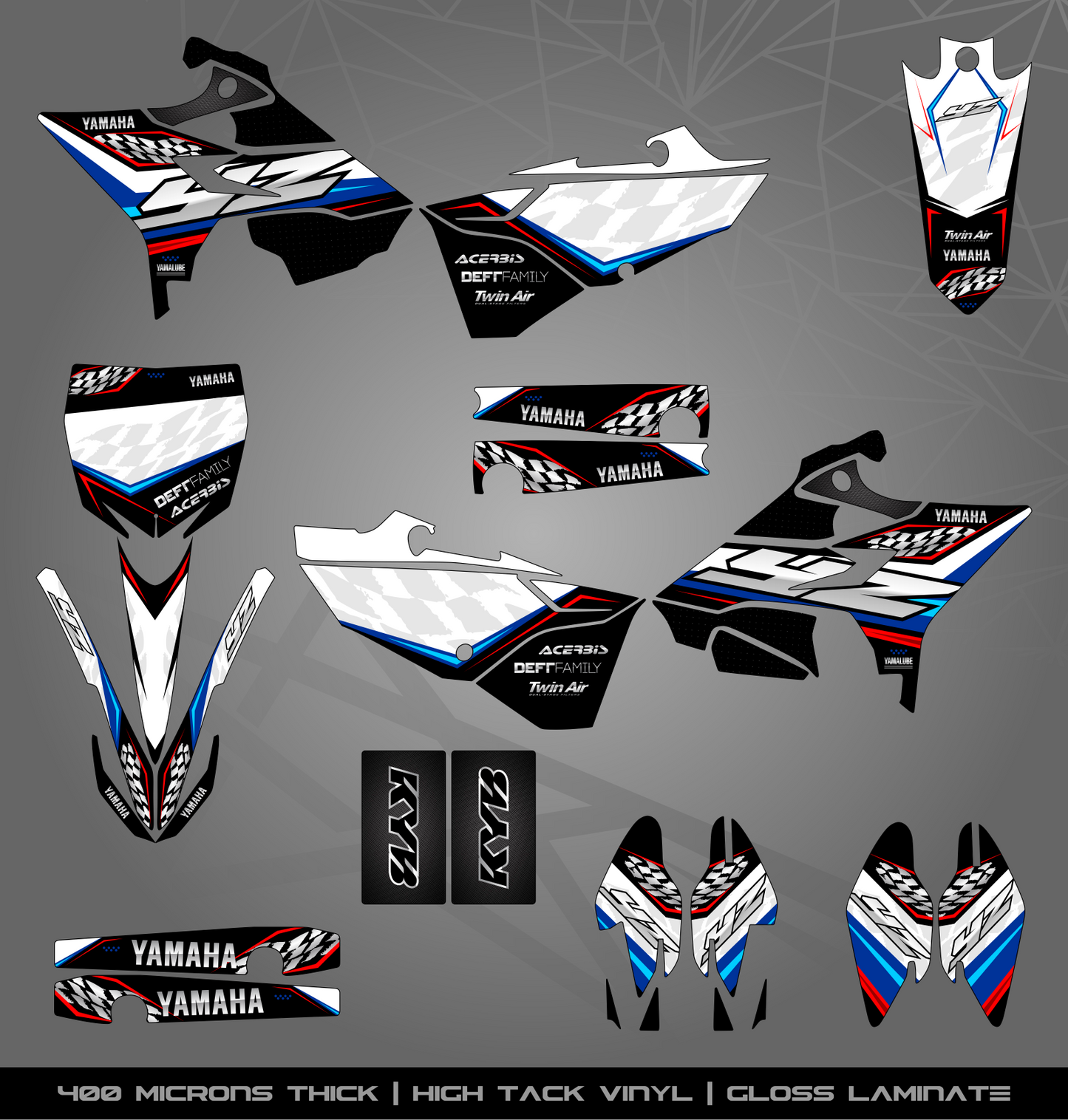 Full Sticker Kit for Yamaha MX bike
