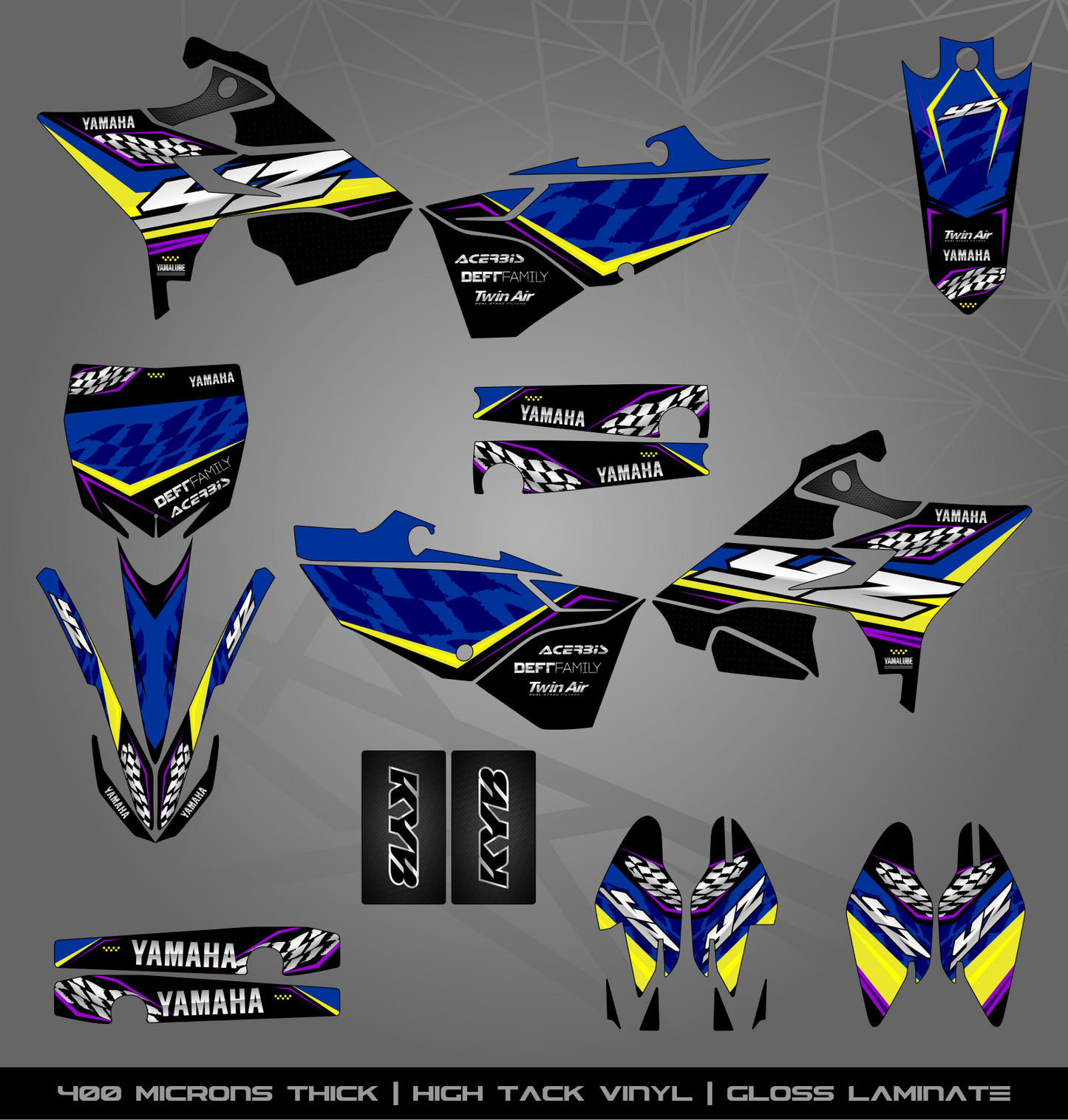 Full Sticker Kit for Yamaha MX bike