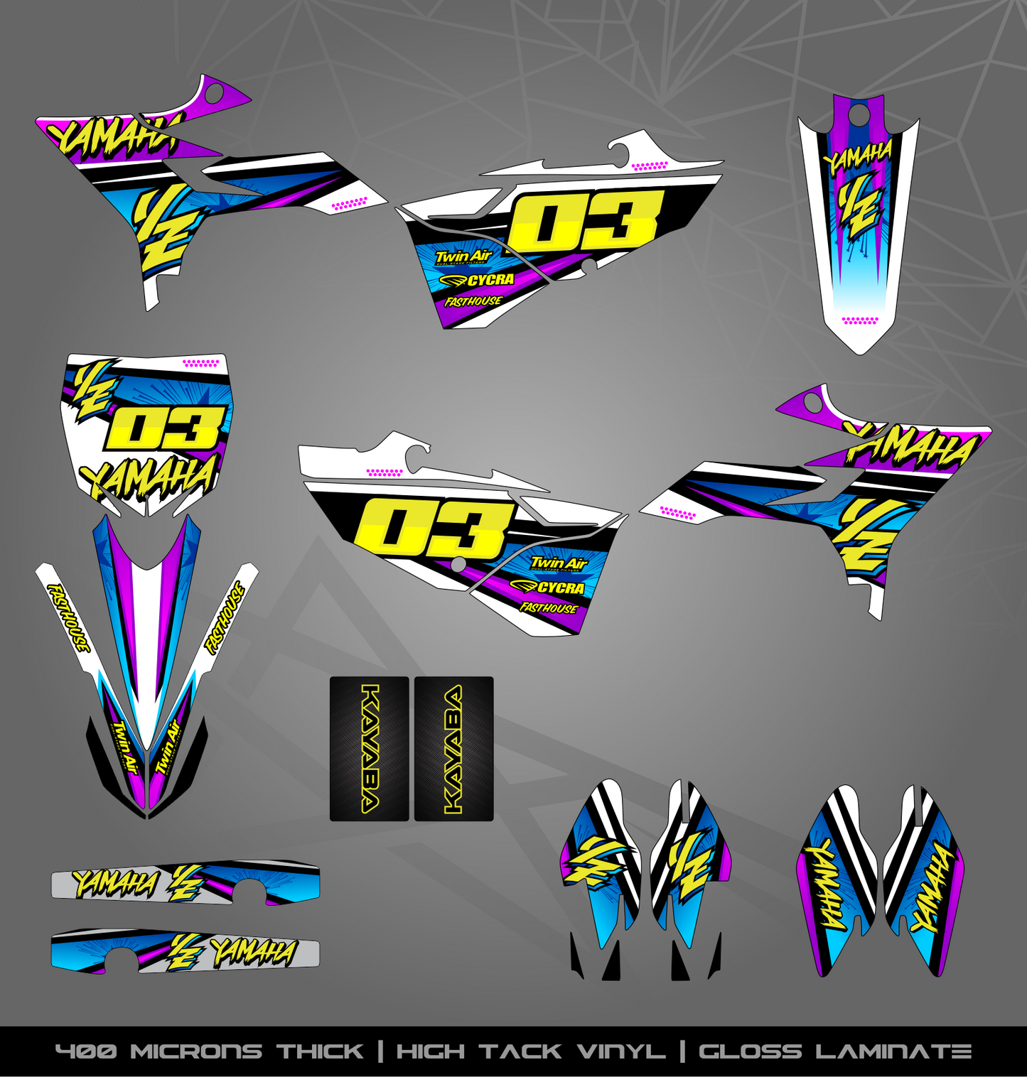 Full Sticker Kit for Yamaha MX bike