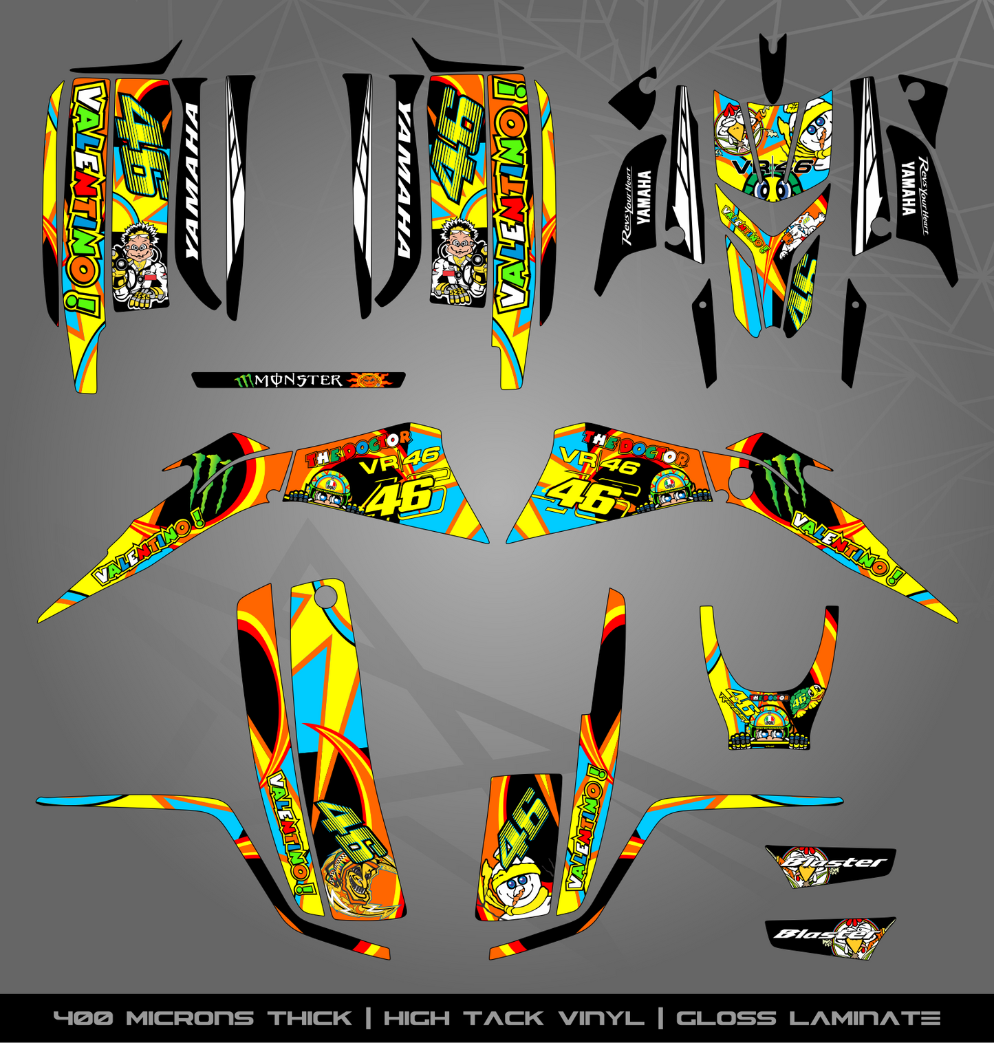 Full Sticker Kit for Yamaha Blaster 200 (2003-2006)