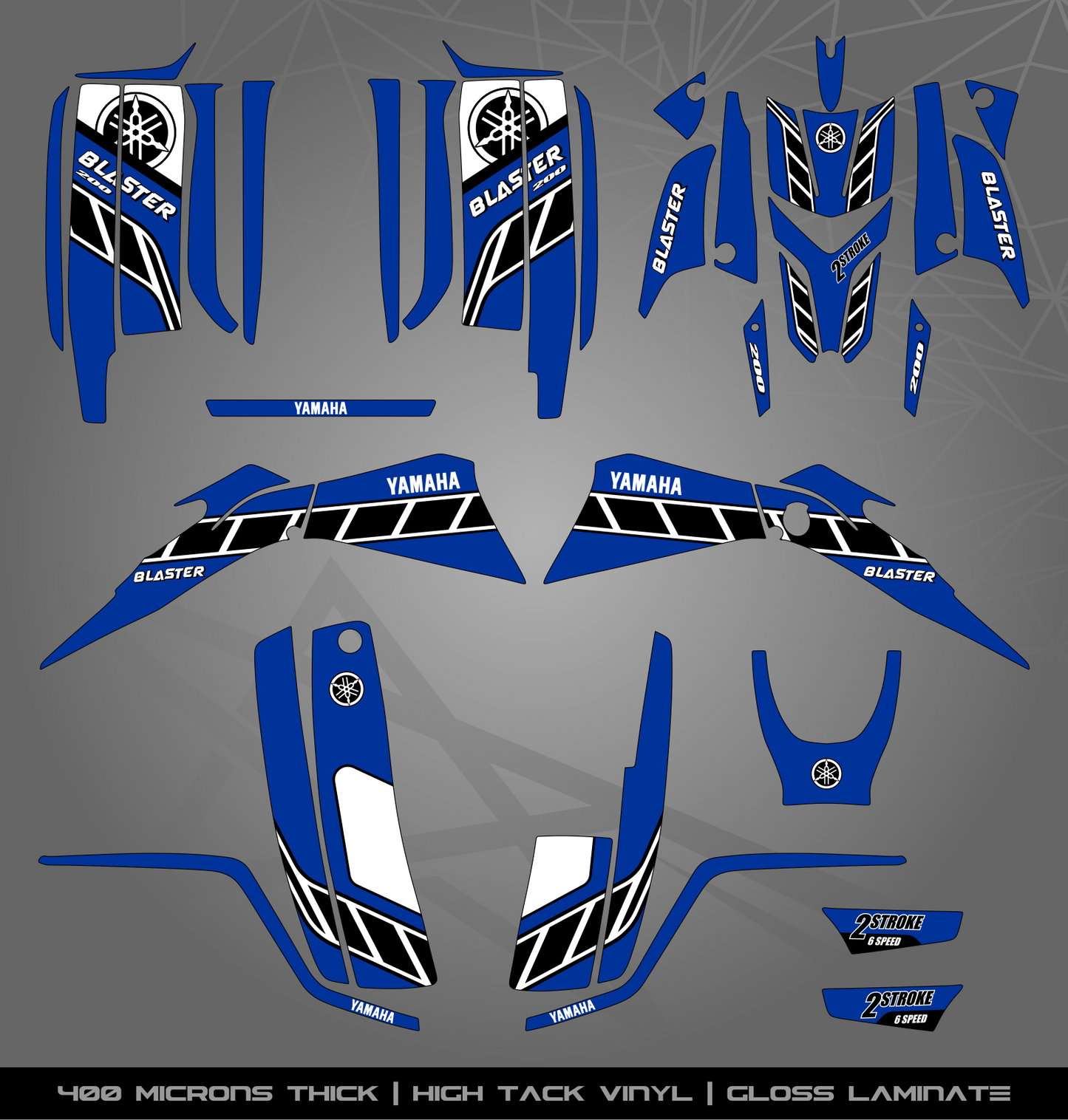 Full Sticker Kit for Yamaha Blaster 200 (2003-2006)