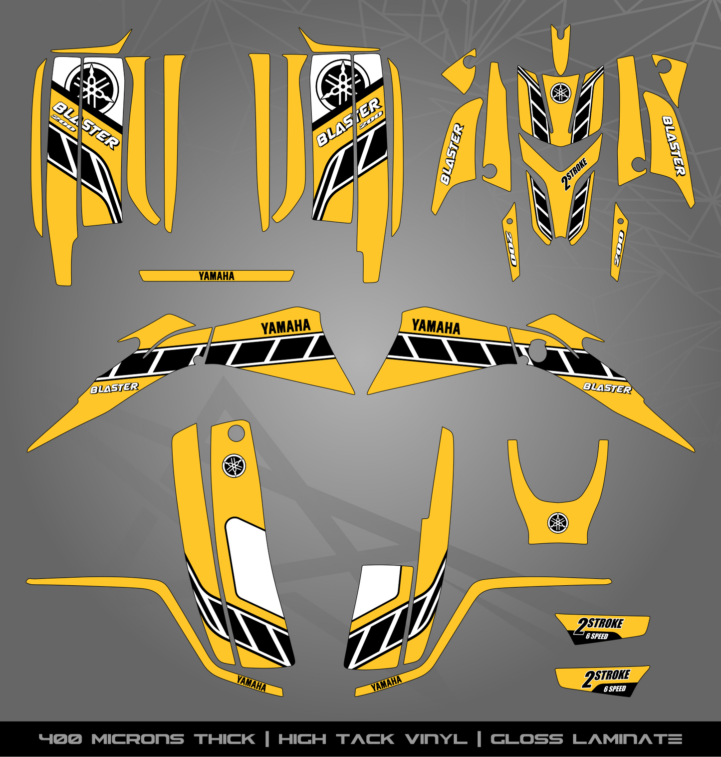 Full Sticker Kit for Yamaha Blaster 200 (2003-2006)