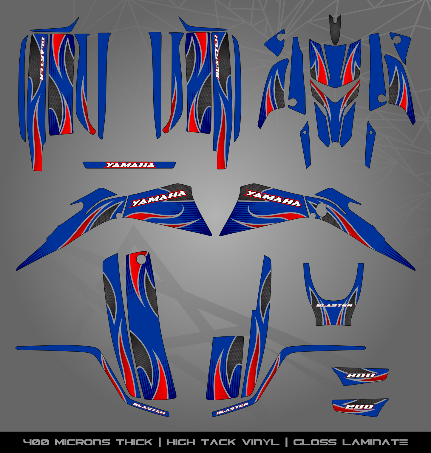 Full Sticker Kit for Yamaha Blaster 200 (2003-2006)