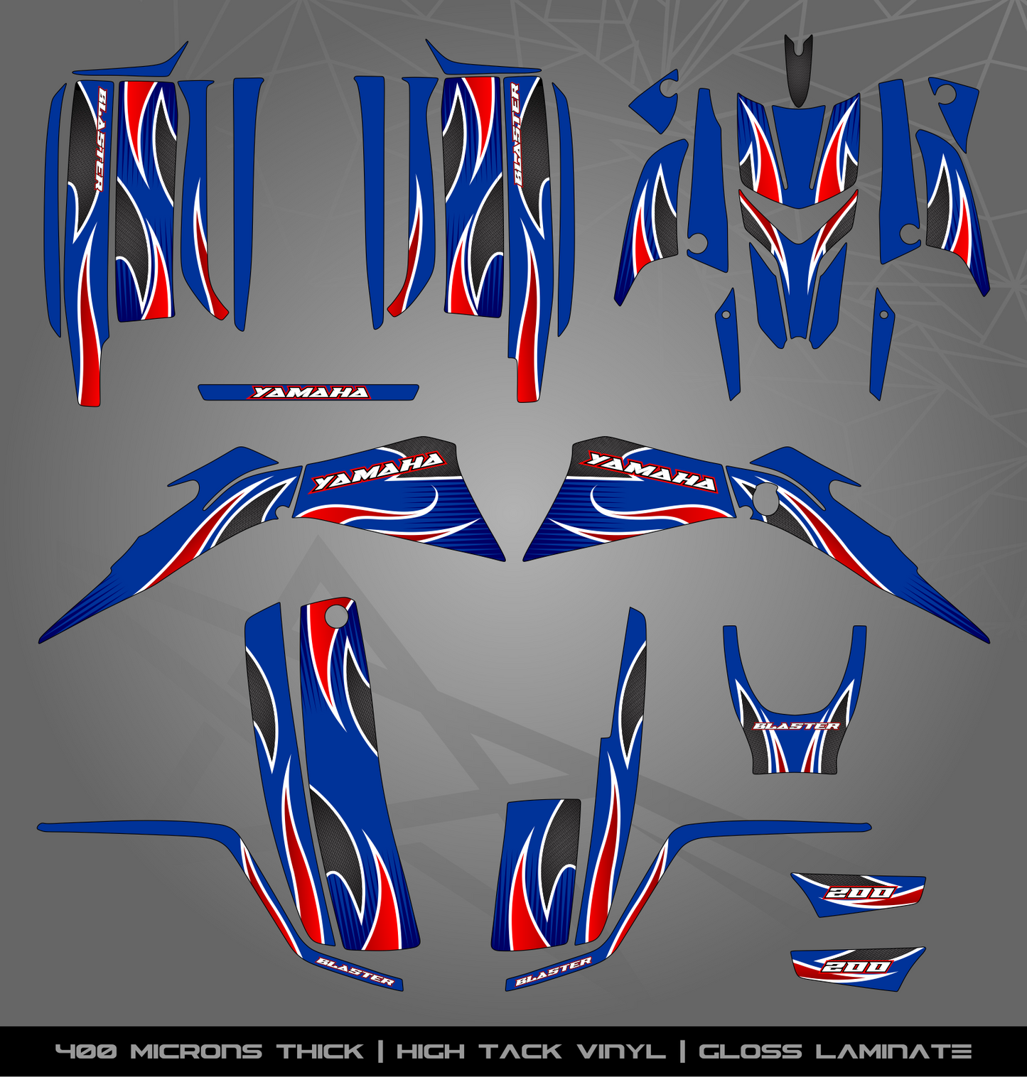 Full Sticker Kit for Yamaha Blaster 200 (2003-2006)