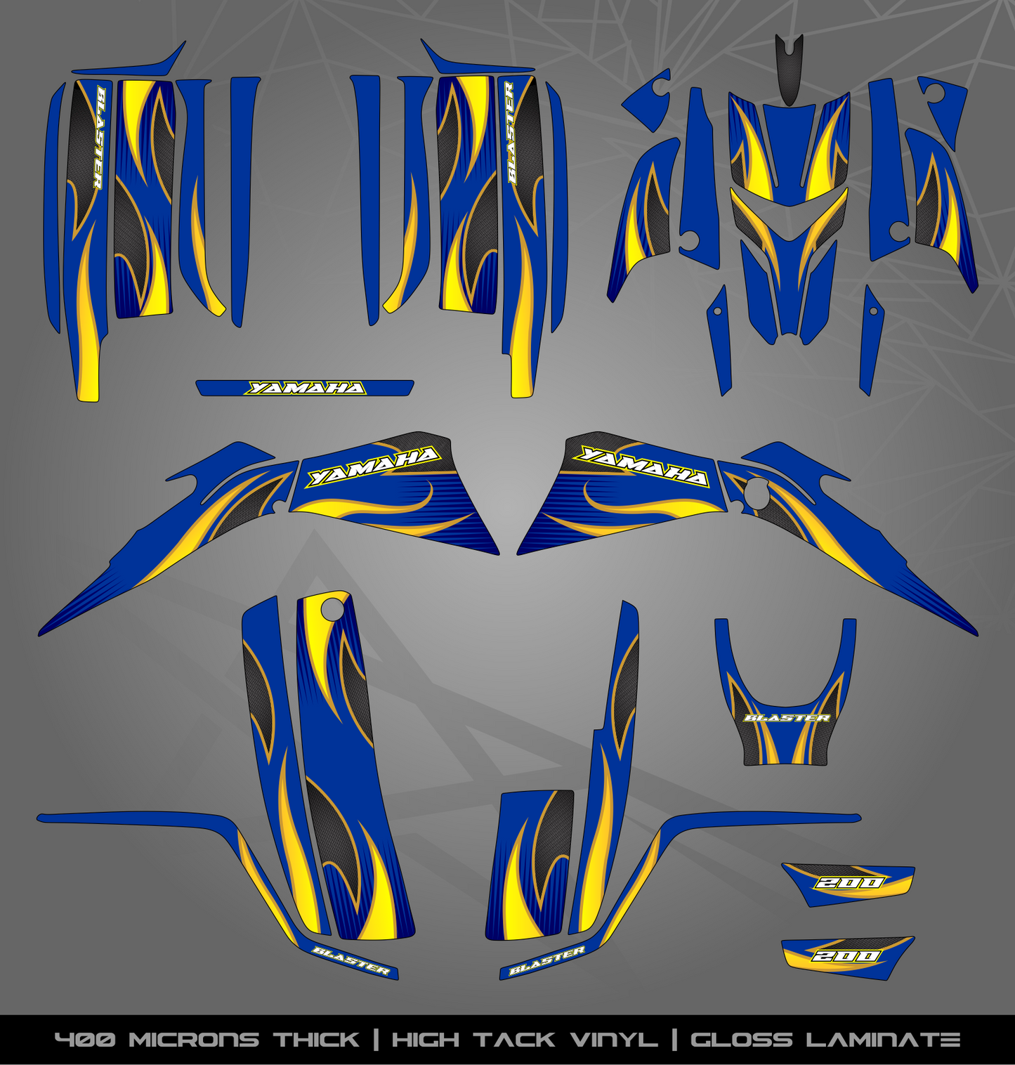 Full Sticker Kit for Yamaha Blaster 200 (2003-2006)