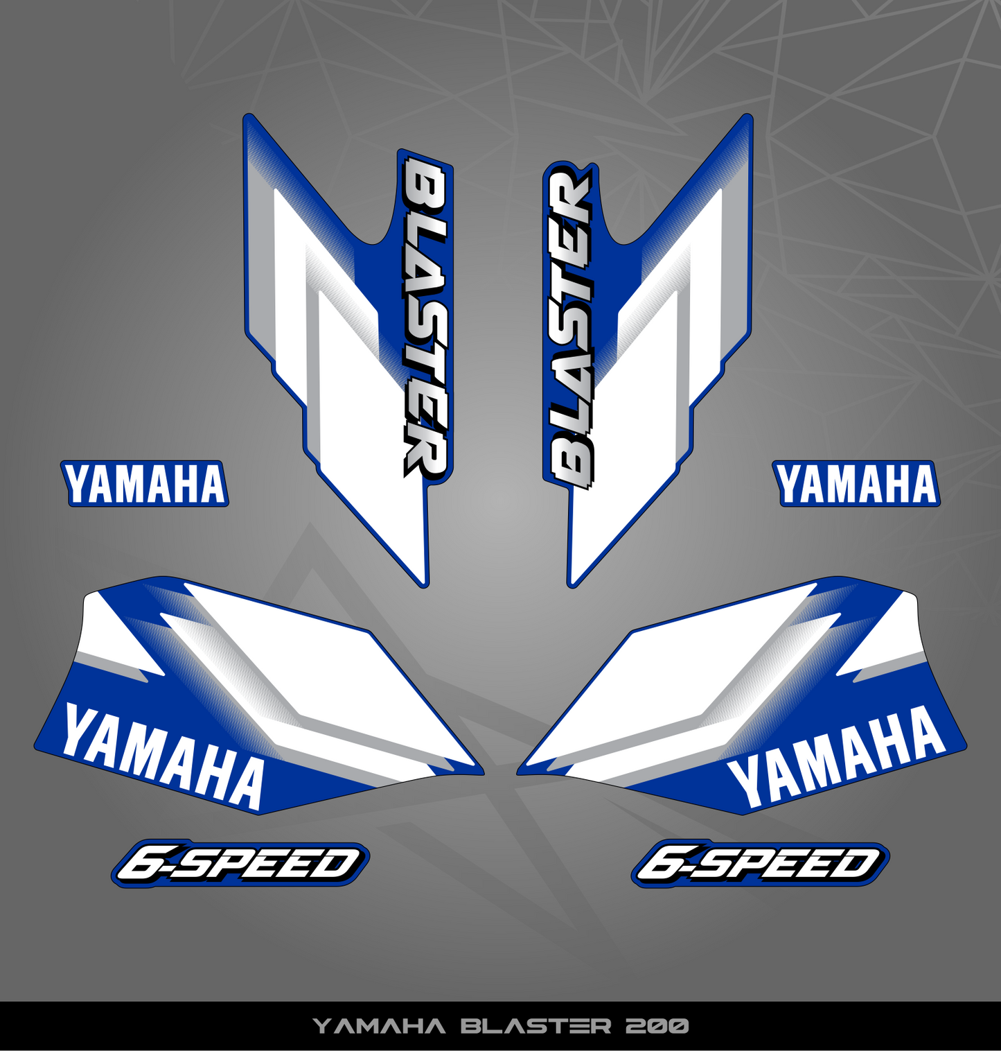 Partial Sticker Kit for Yamaha Blaster 200 (2003-2006)