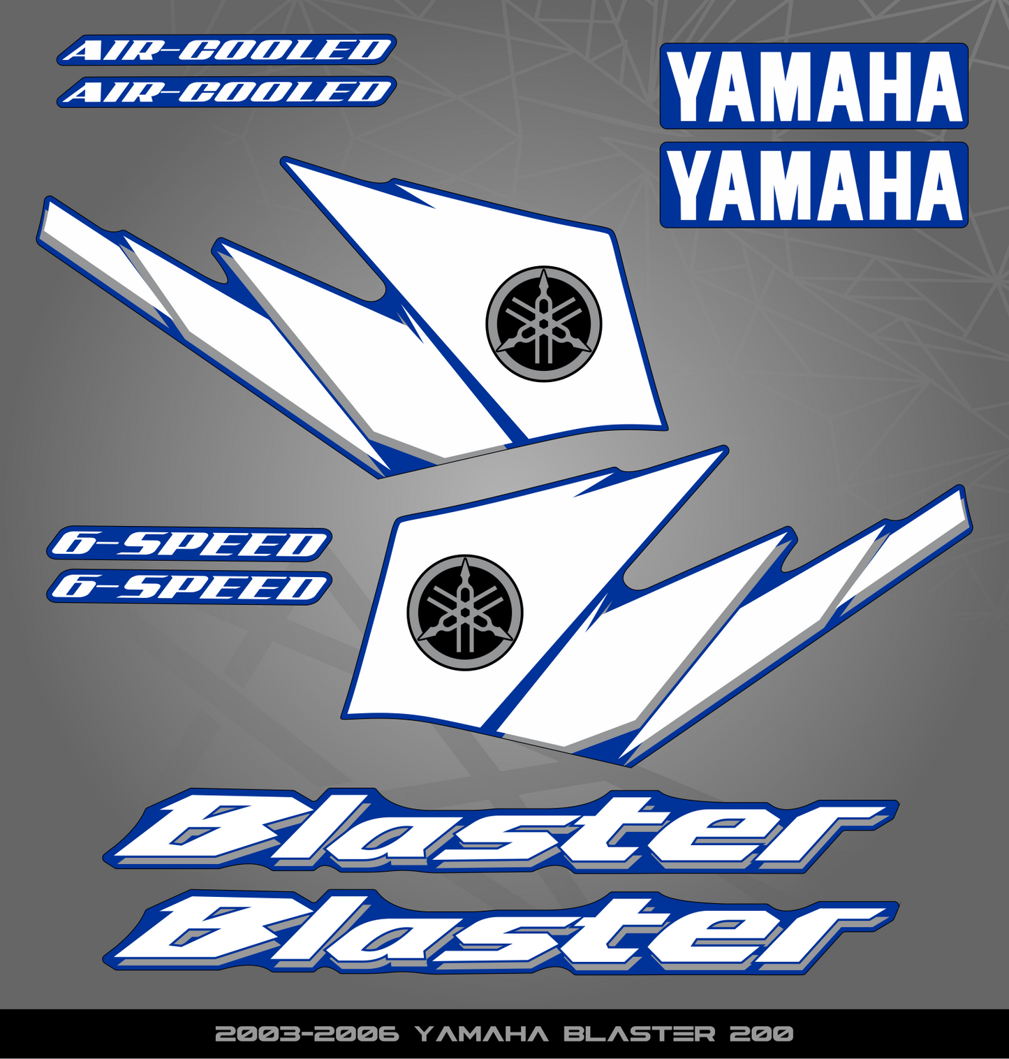 Partial Sticker Kit for Yamaha Blaster 200 (2003-2006)
