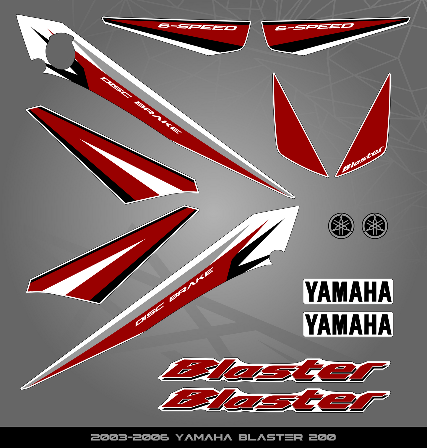 Partial Sticker Kit for Yamaha Blaster 200 (2003-2006)
