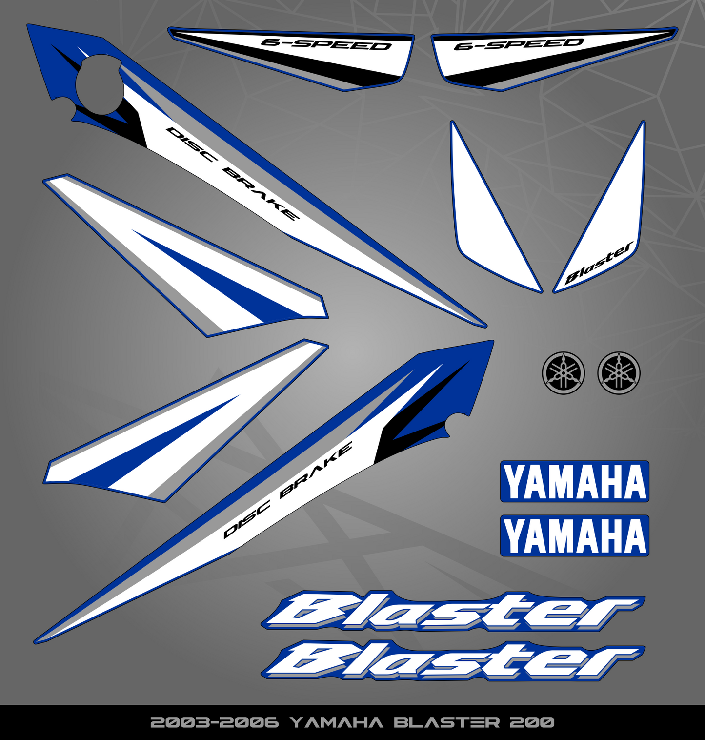 Partial Sticker Kit for Yamaha Blaster 200 (2003-2006)