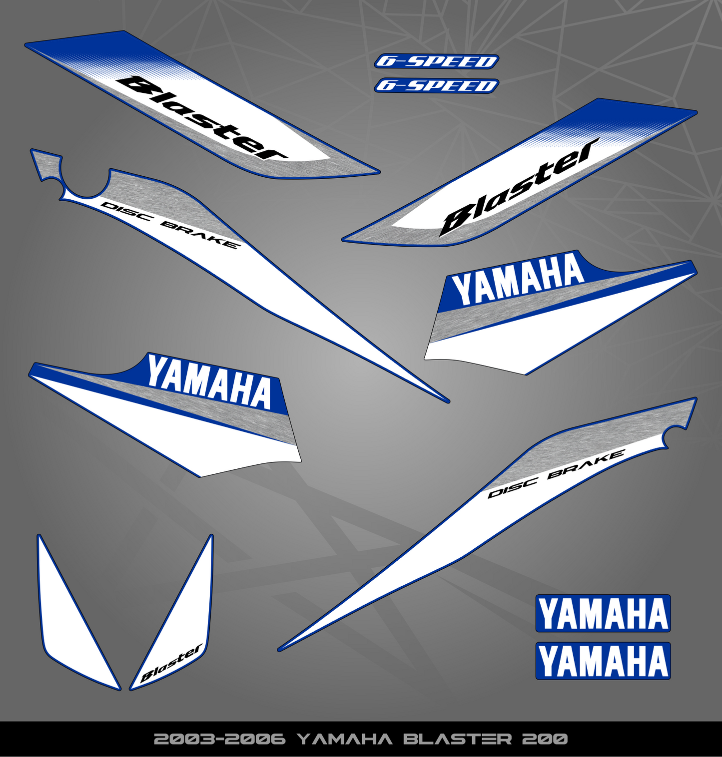 Partial Sticker Kit for Yamaha Blaster 200 (2003-2006)