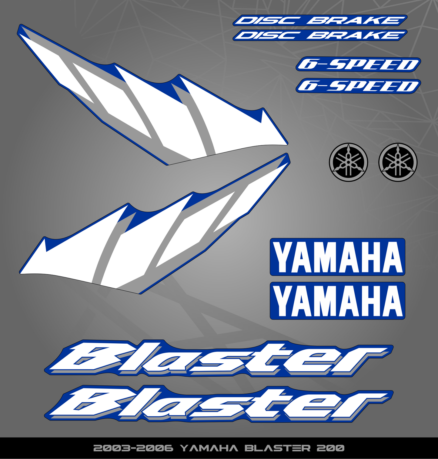 Partial Sticker Kit for Yamaha Blaster 200 (2003-2006)