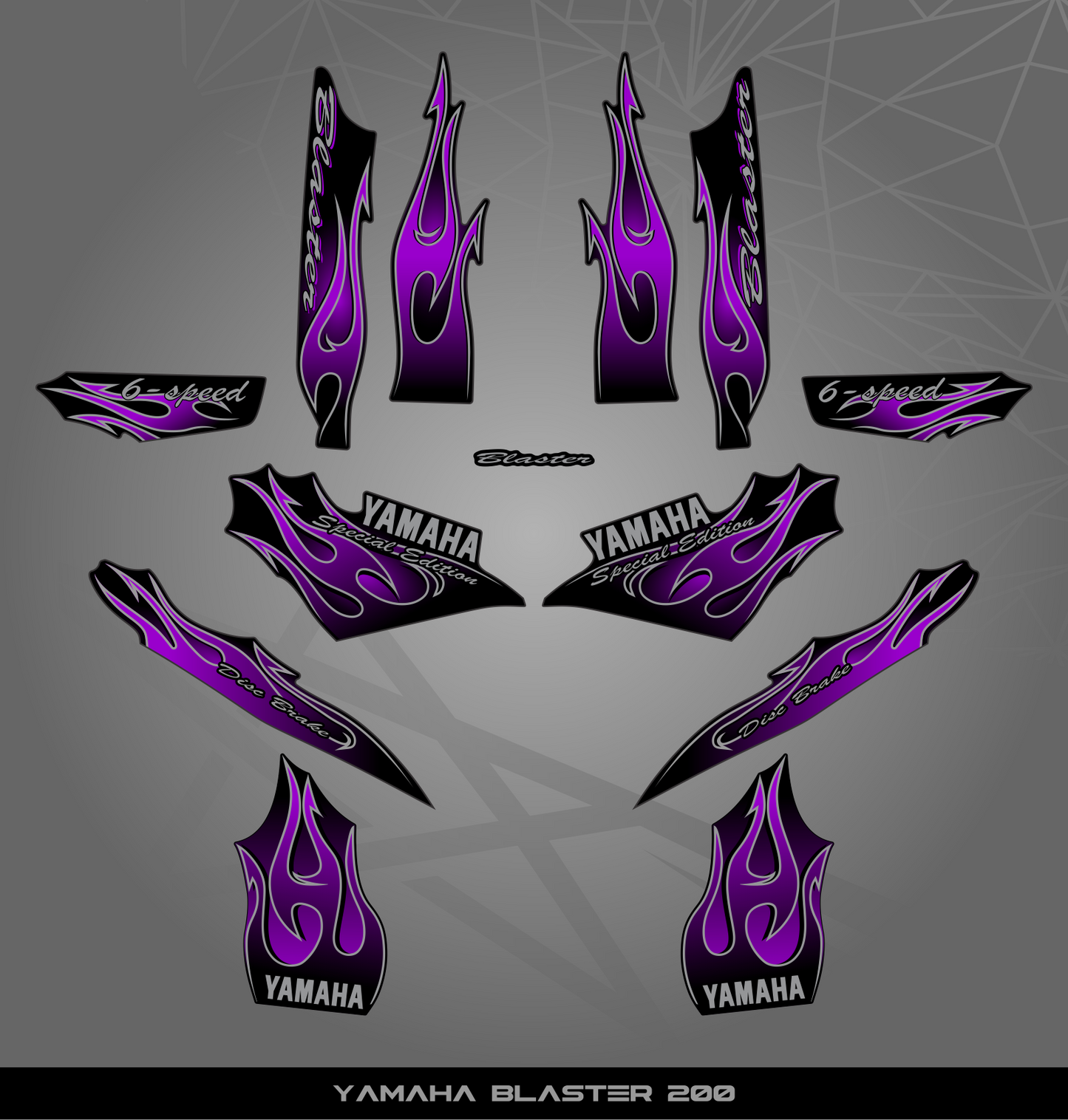Partial Sticker Kit for Yamaha Blaster 200 (2003-2006)