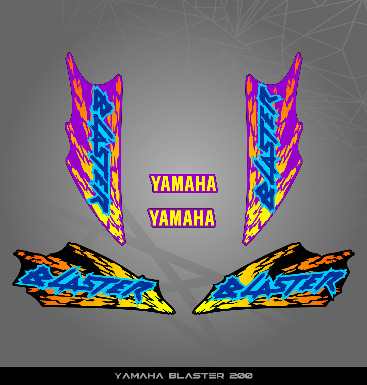 Partial Sticker Kit for Yamaha Blaster 200 (2003-2006)