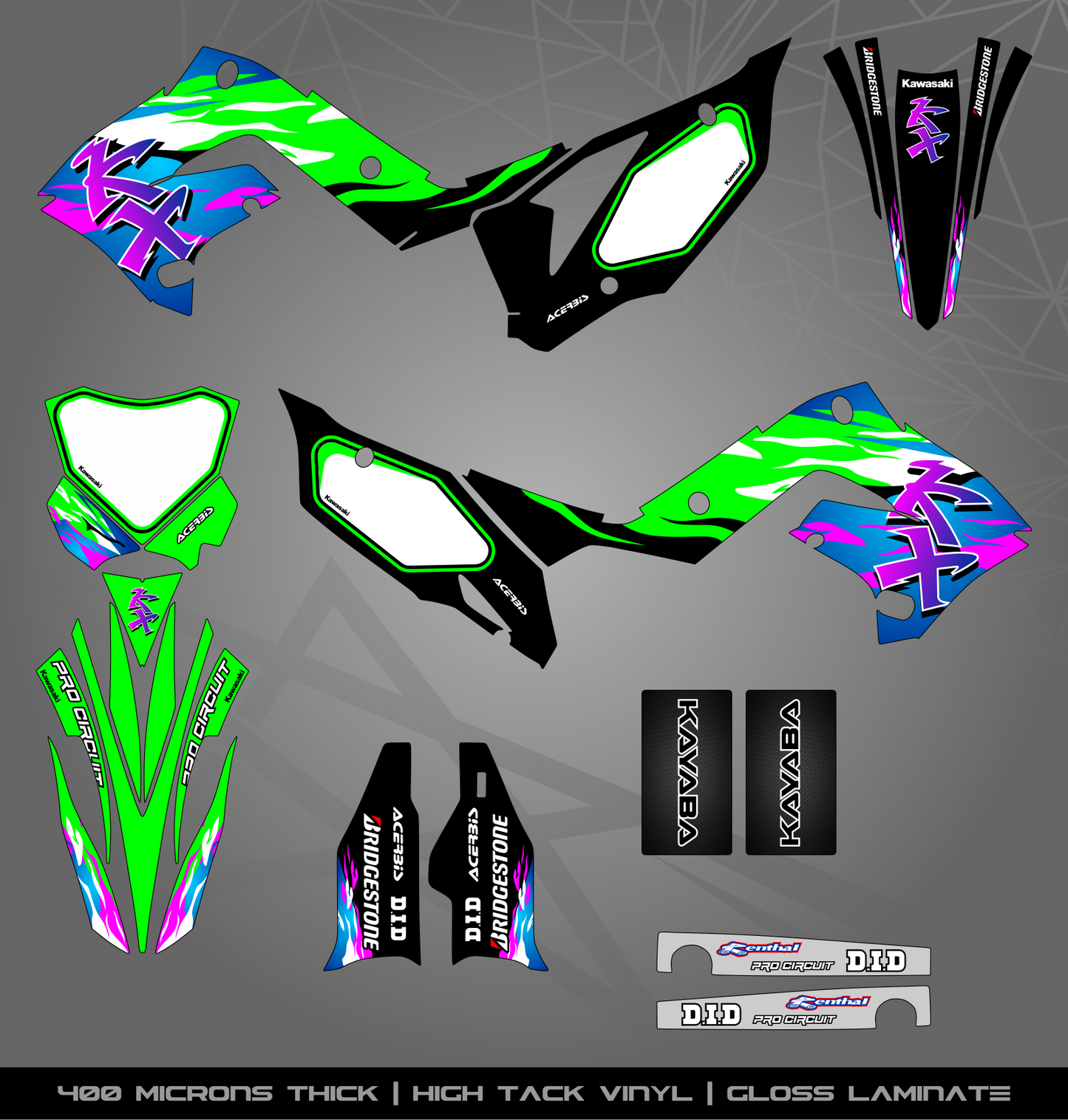 Full Sticker Kit for Kawasaki MX Bikes