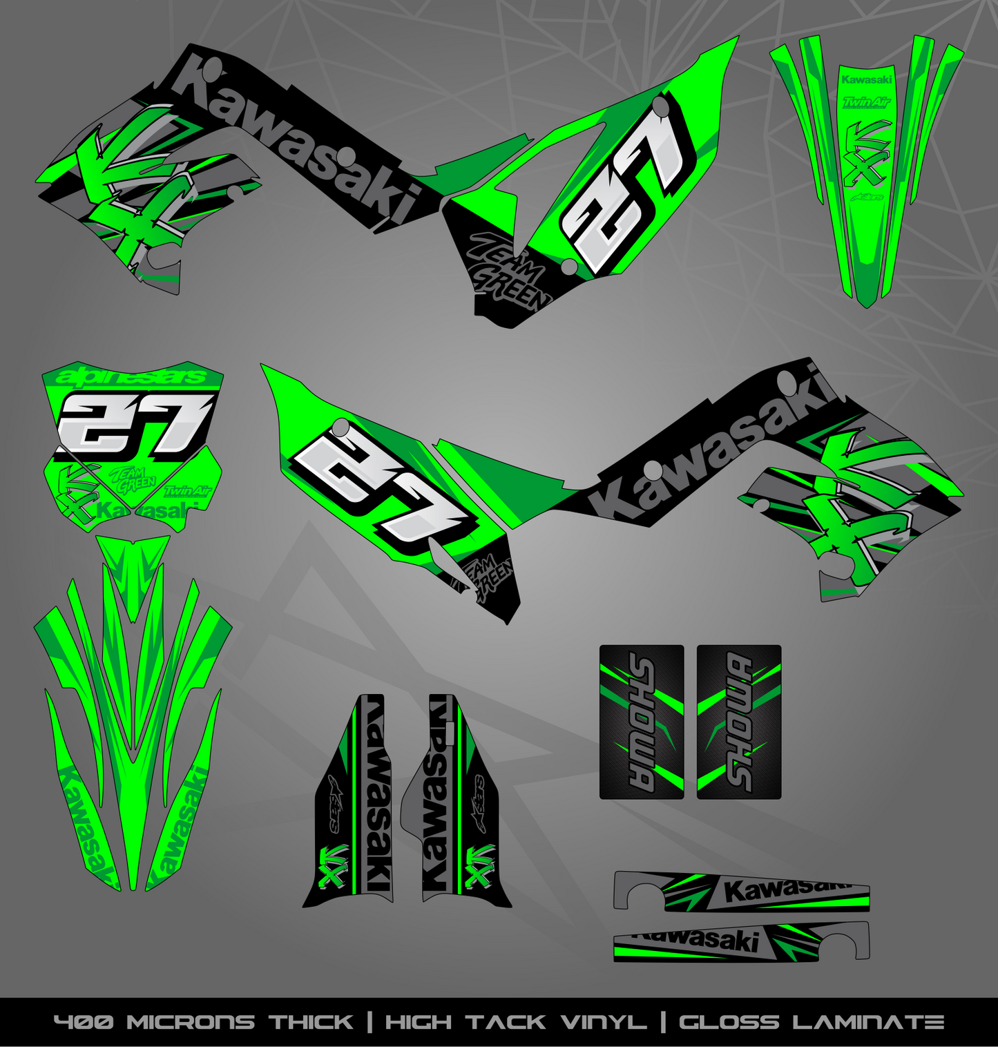 Full Sticker Kit for Kawasaki MX Bikes