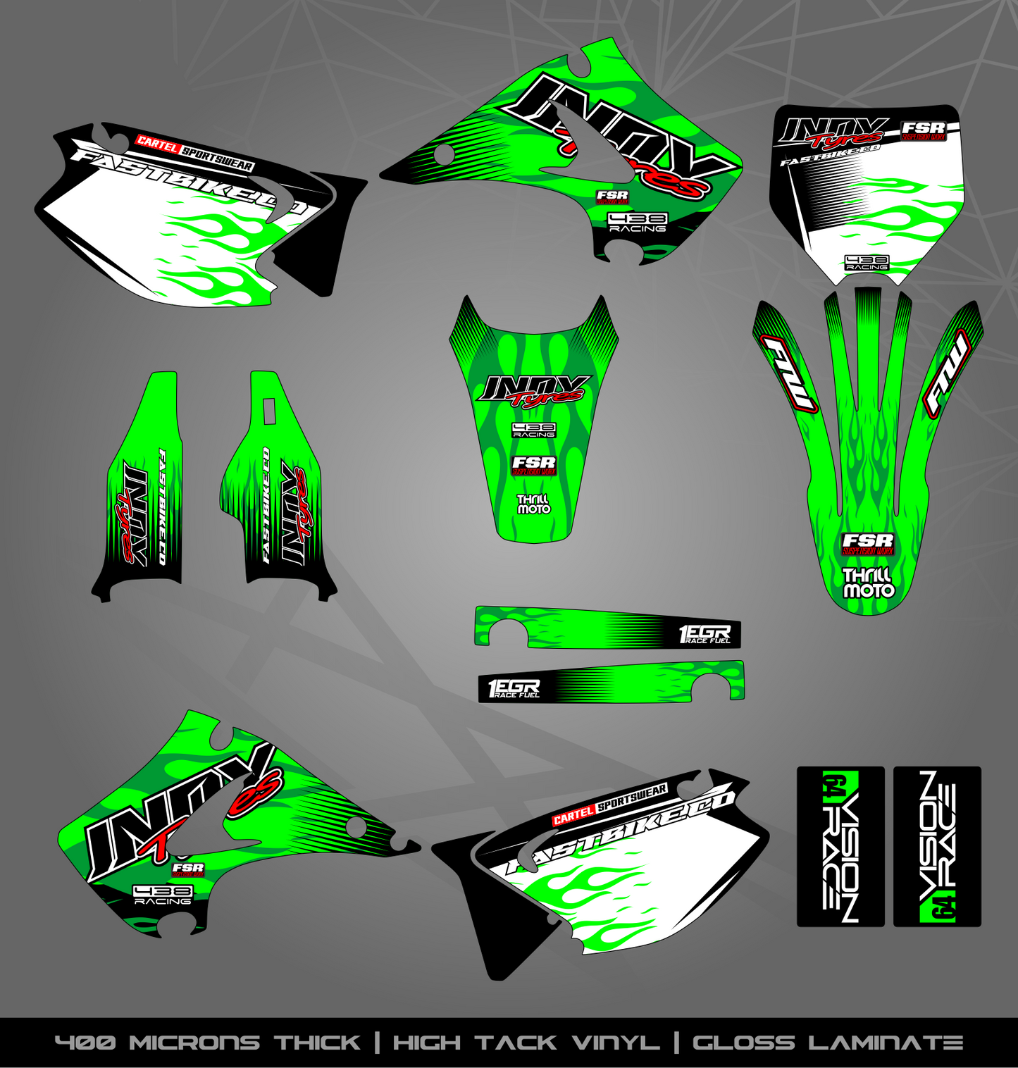 Full Sticker Kit for Kawasaki MX Bikes