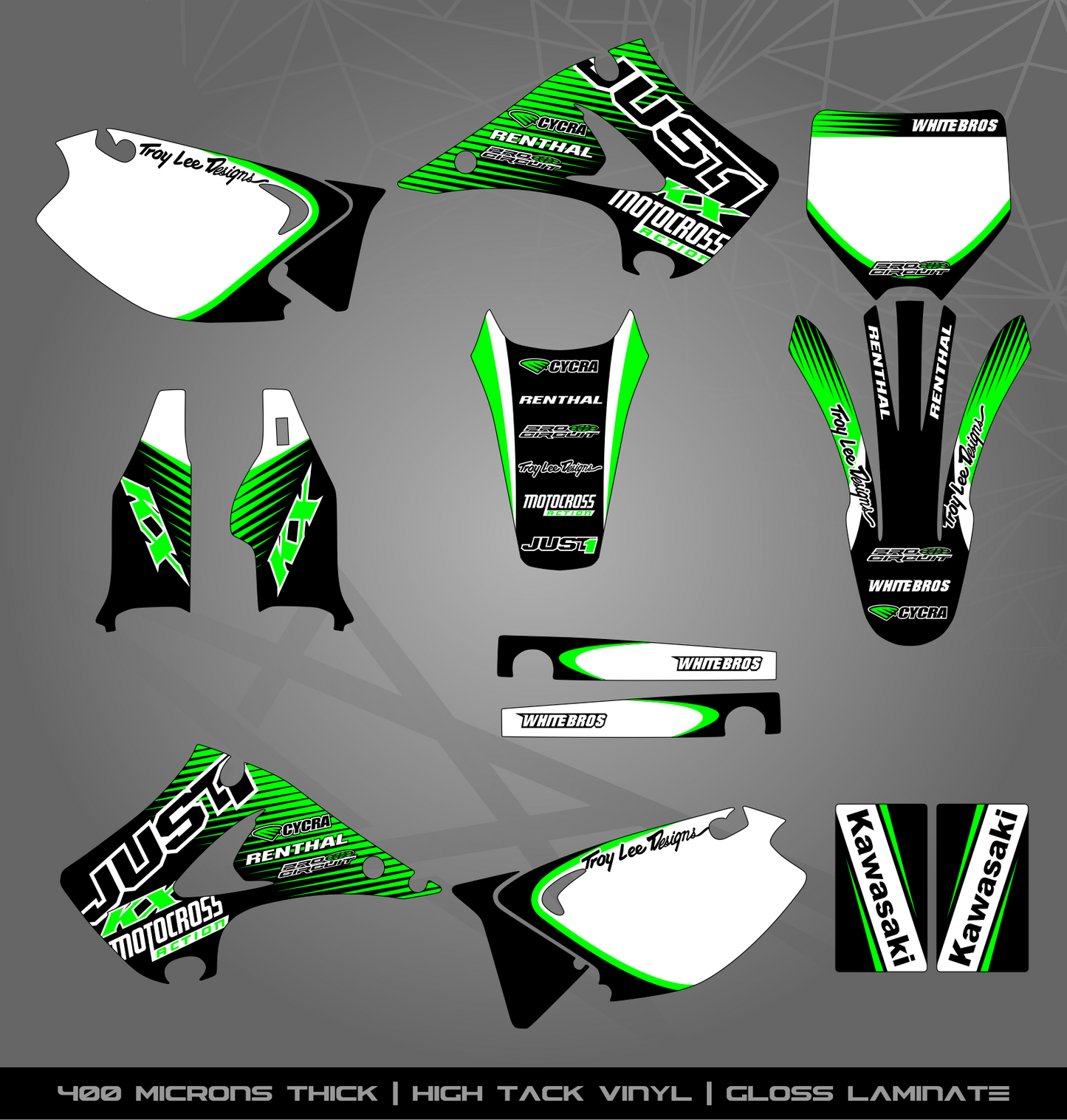 Full Sticker Kit for Kawasaki MX Bikes