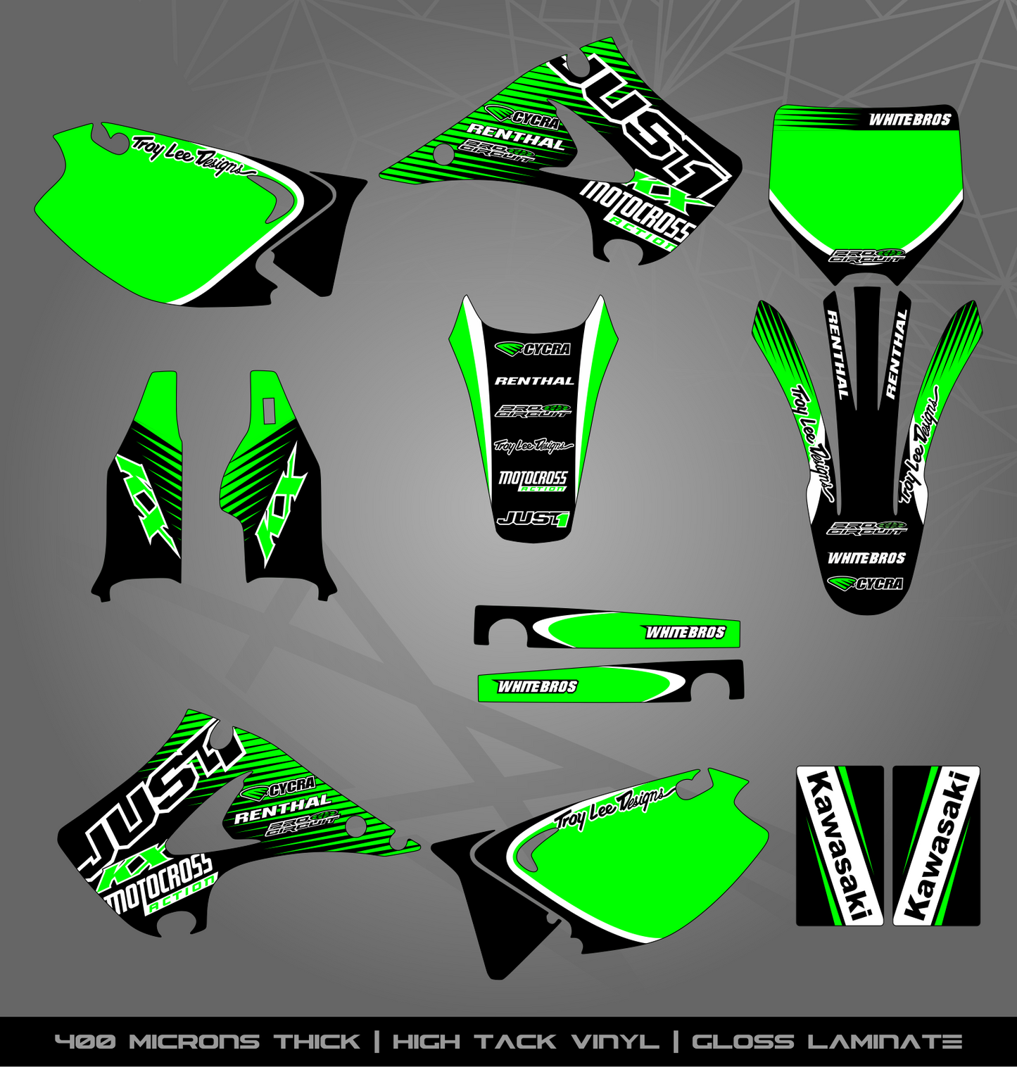 Full Sticker Kit for Kawasaki MX Bikes