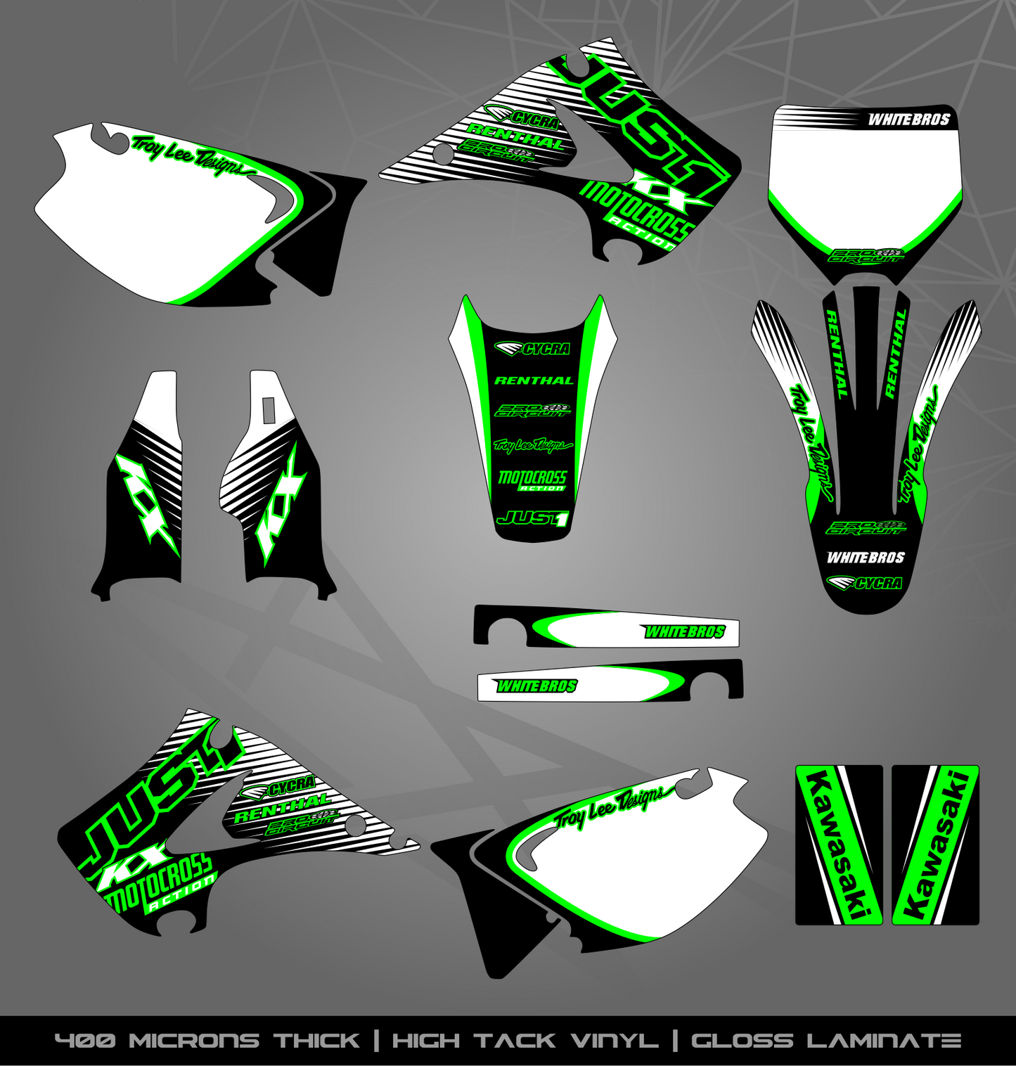 Full Sticker Kit for Kawasaki MX Bikes