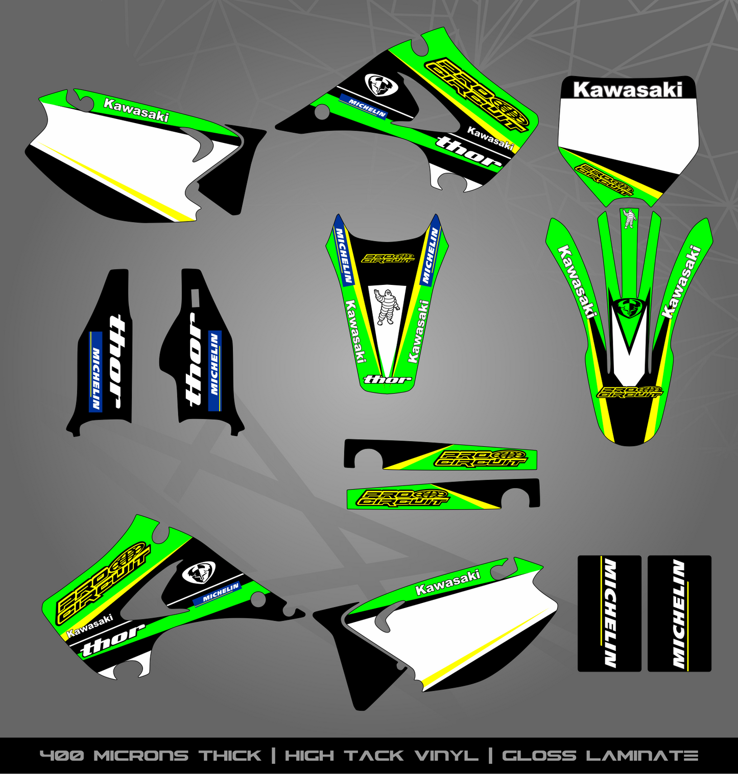 Full Sticker Kit for Kawasaki MX Bikes